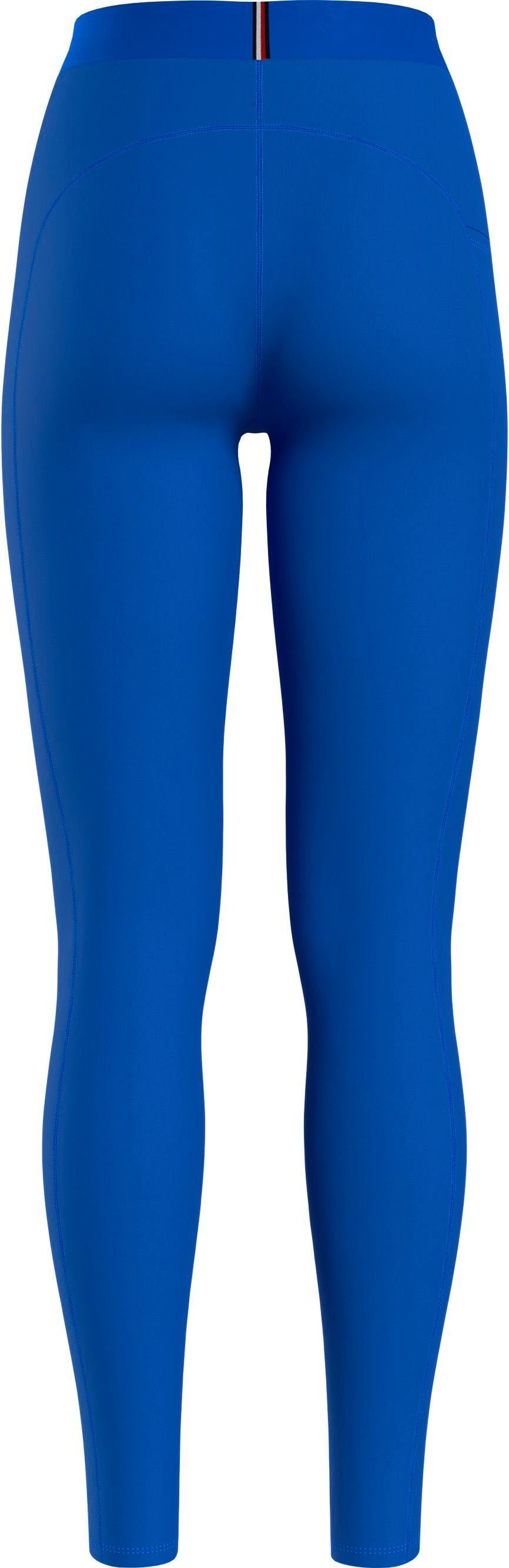 Tommy Hilfiger Sport TAPE mit ESS auf Leggings HW royalblau BRANDED Hosenbund LEGGING Schriftzug Tommy Hilfiger dem