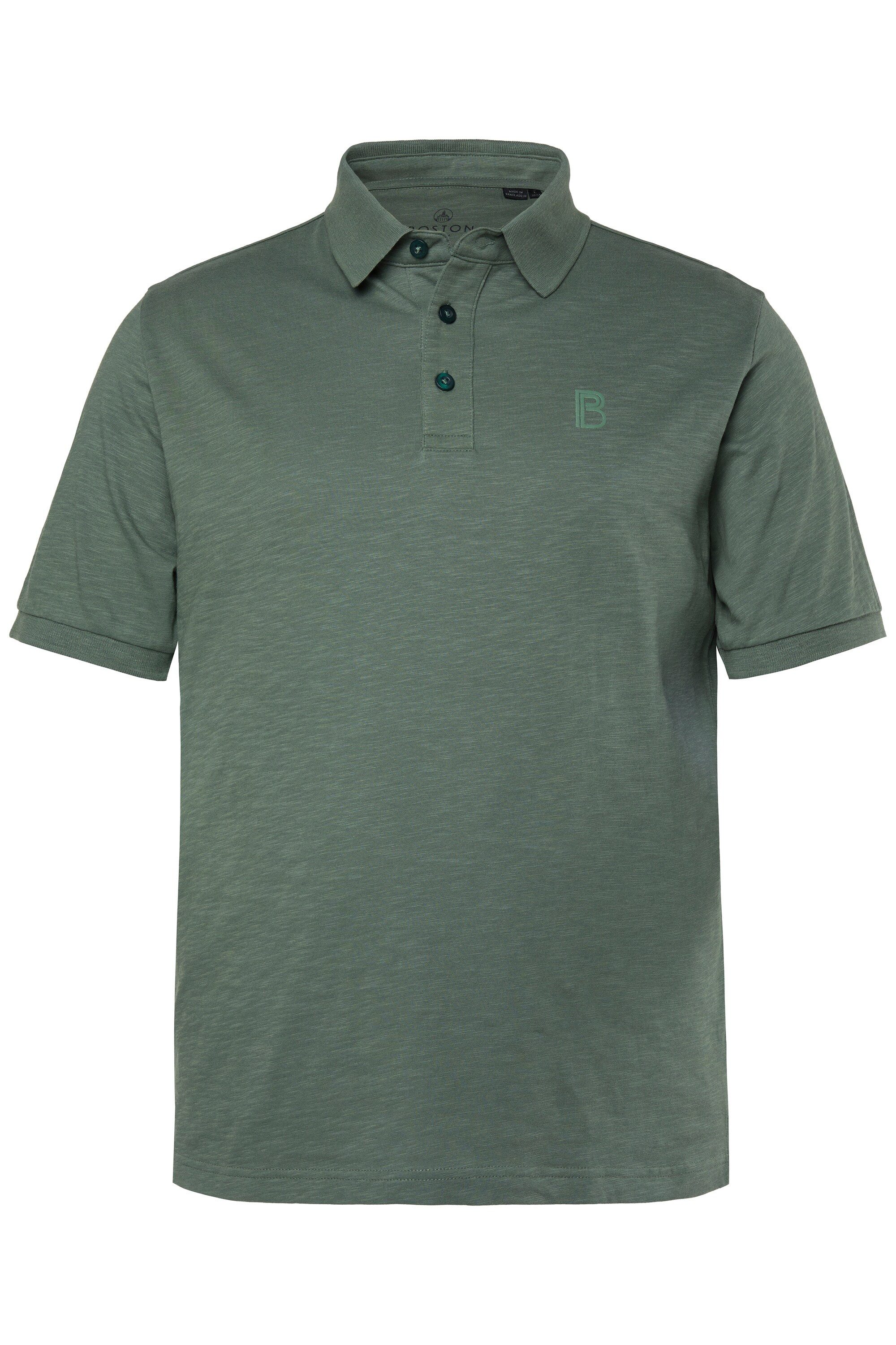 Boston Park Poloshirt Poloshirt Flammjersey Brustprint Halbarm