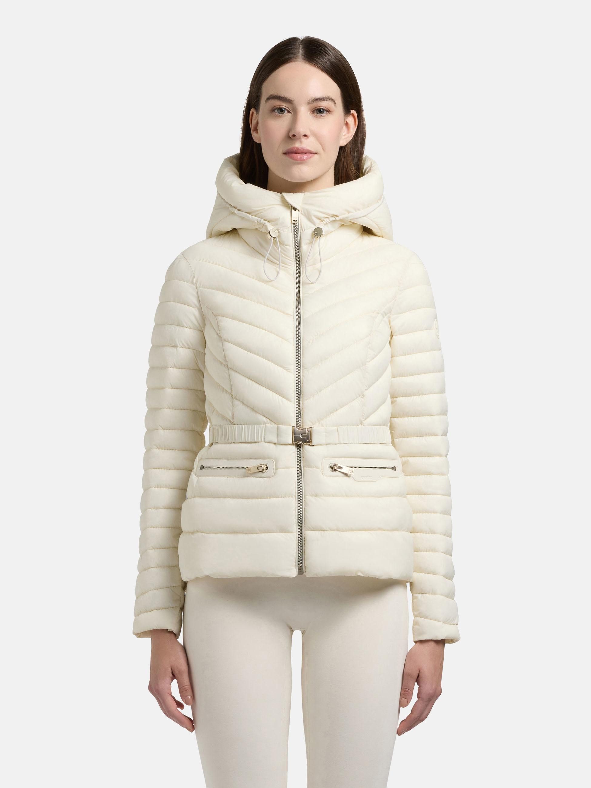 khujo Outdoorjacke Lorella Übergangsjacke mit Kapuze und Taillengürtel