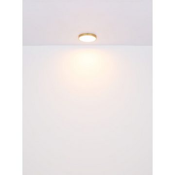 Globo Deckenleuchte Deckenleuchte Wohnzimmer Rund LED Deckenlampe Flur 25 cm Messing