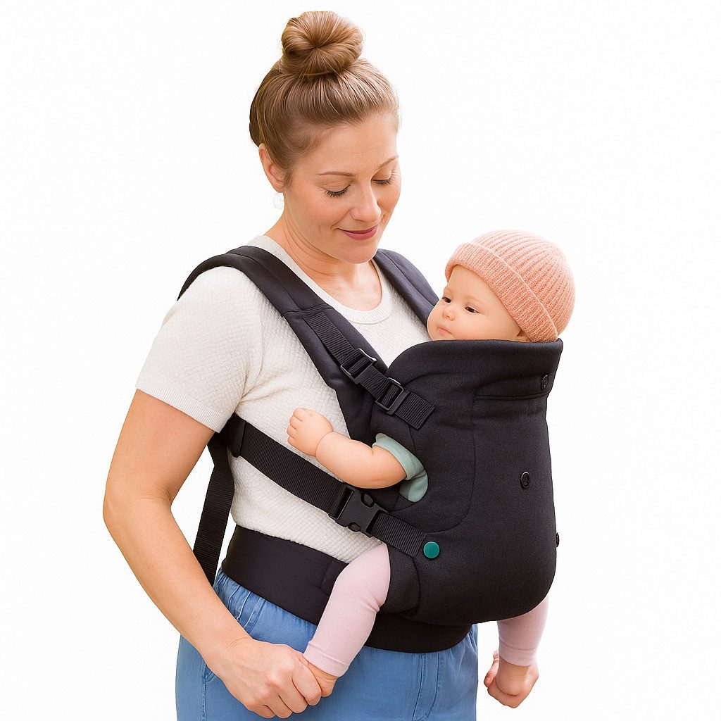 Forrlite Babytrage Babytrage 4-in-1 Trage-Ergonomisch für Neugeborene und ältere Babys, Babytrage,Marsupi Babytrage,Rookie Babytrage