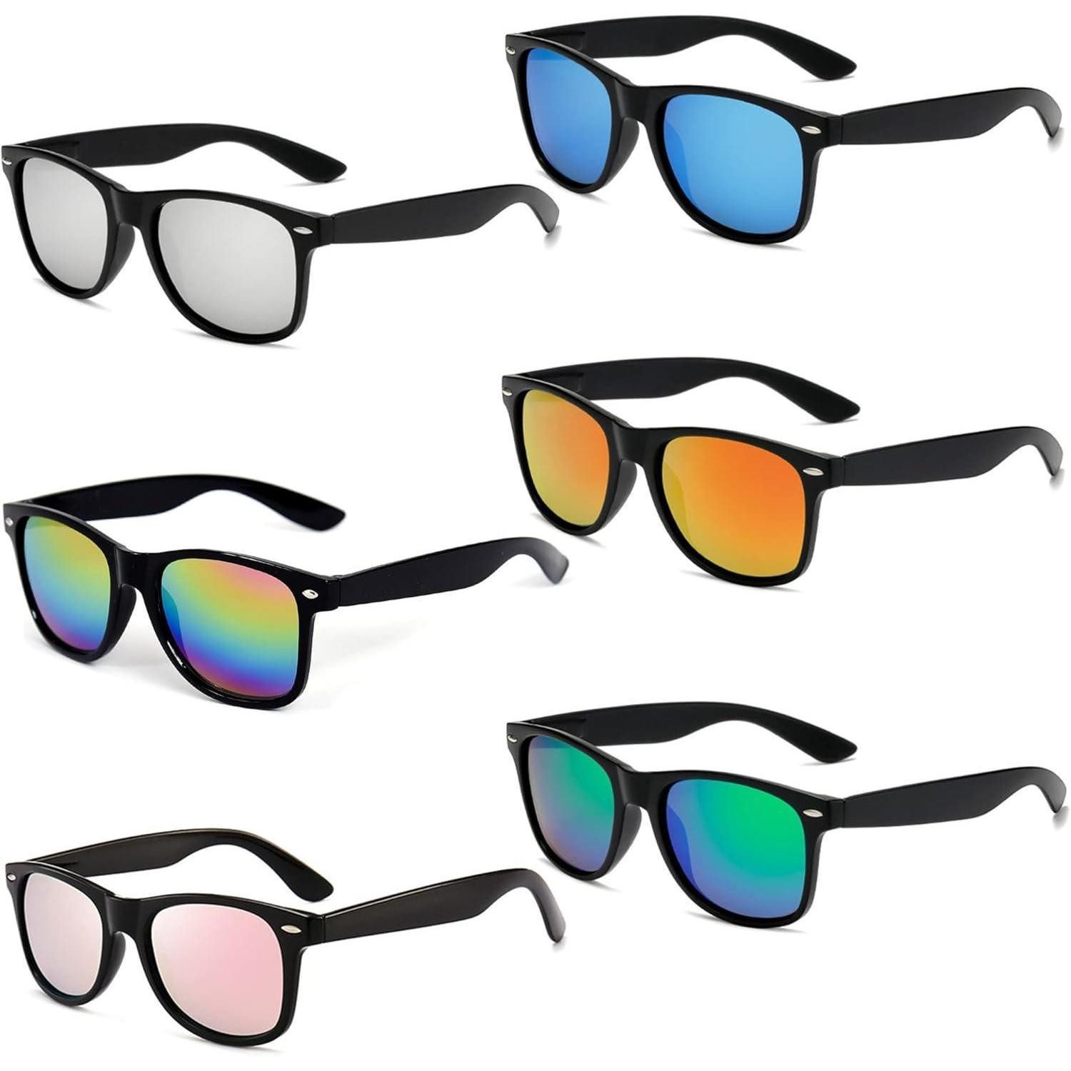 LuxusKollektion Retrosonnenbrille Sonnenbrille Set 6 Stücke Herren Damen Party 6 Colors Mirror