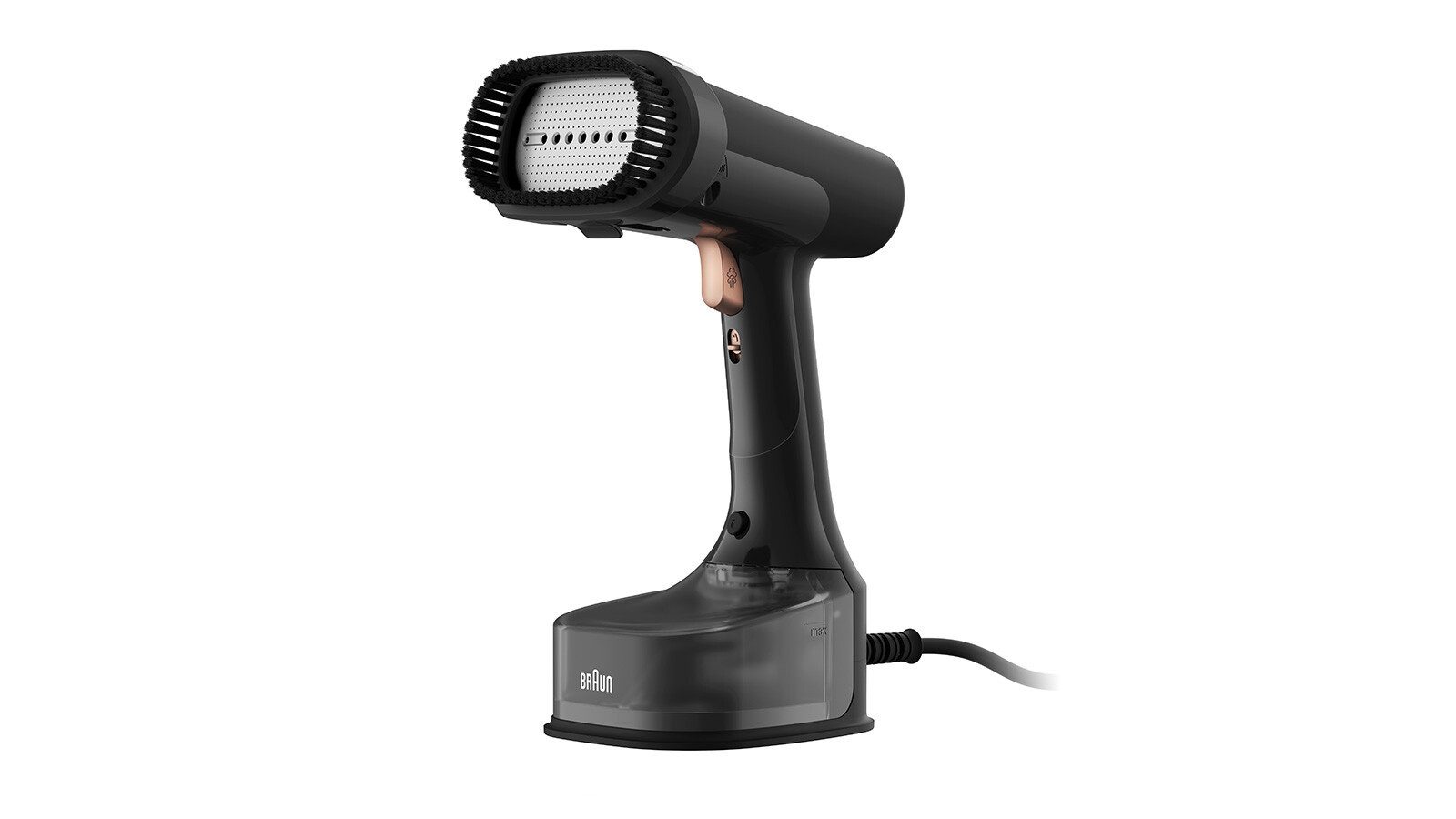 Braun Dampfbürste QuickStyle 7 GS 7077 BK - 35 g/min Dampfmenge, 35 Sek. Aufheizzeit, 1600 W, 1.600 W, 250 ml Wassertank, beheizte Bügelsohle, Entkalkungssystem