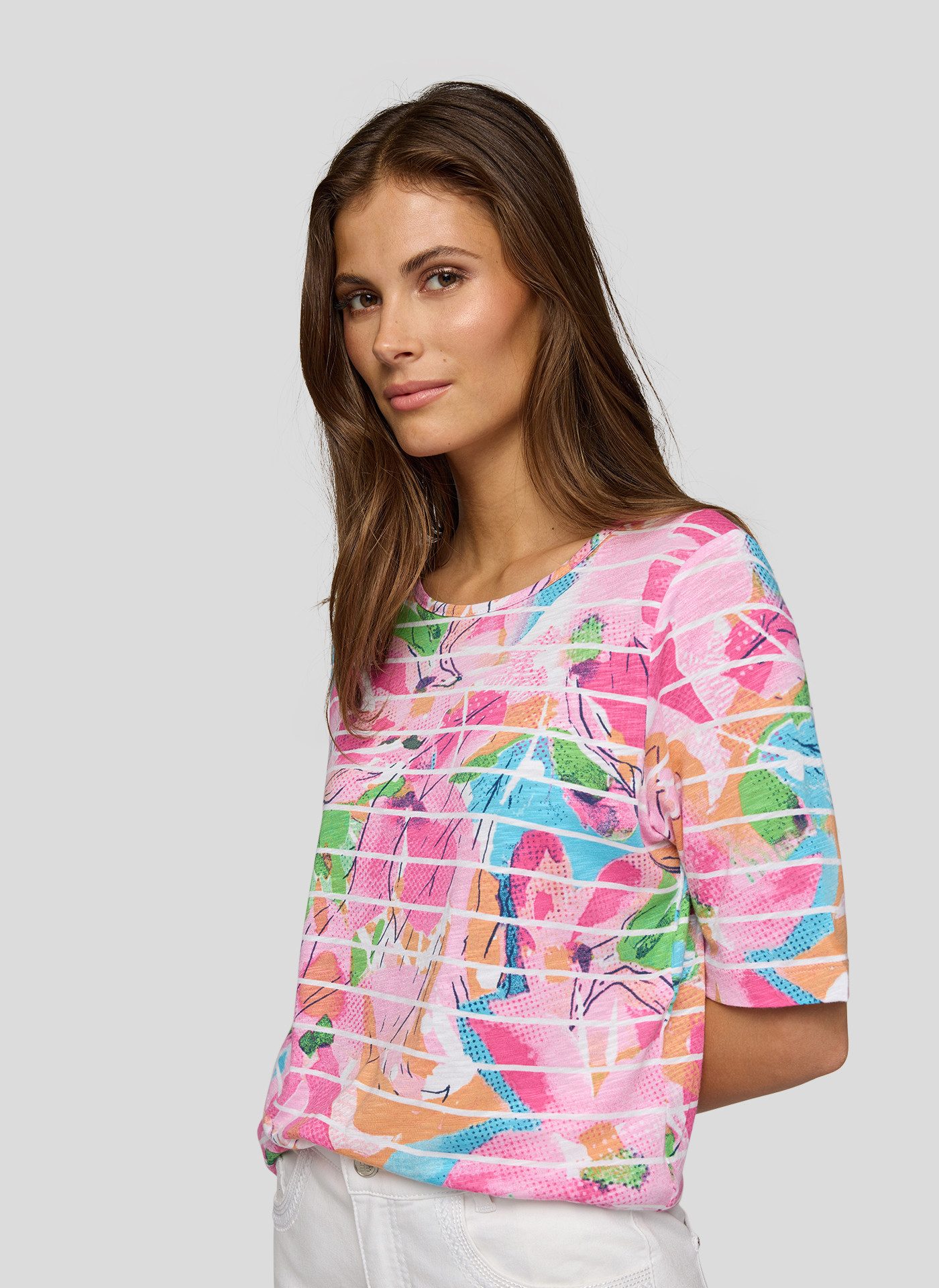 Rabe T-Shirt mit floralem Muster günstig online kaufen