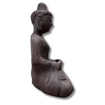 Asien LifeStyle Buddhafigur Garten Buddha Figur Meditation 36cm groß Naturstein Tibet China