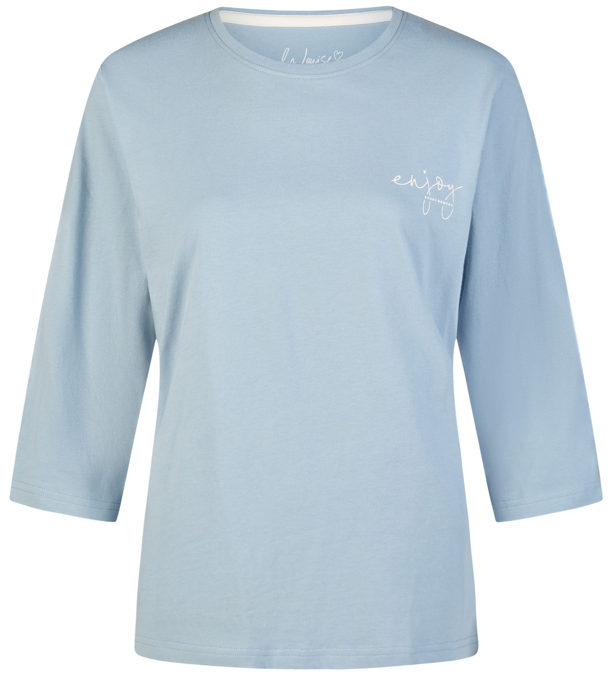 By Louise Pyjamaoberteil Lace Luxury (Packung, 1-tlg., 1-teilig) Damen Pyjamaoberteil 3/4 Arm Baumwolle T-Shirt