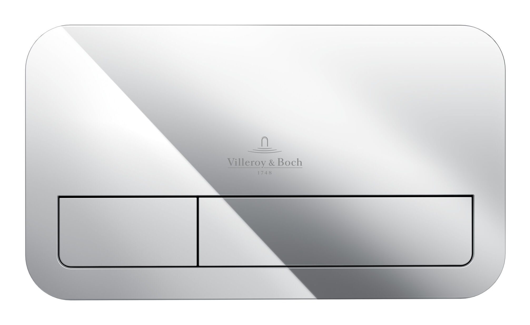 Villeroy & Boch Betätigungsplatte ViConnect Installationssysteme, WC 2-Mengen-Spülung 145 x 253 x 62 mm - Verchromt