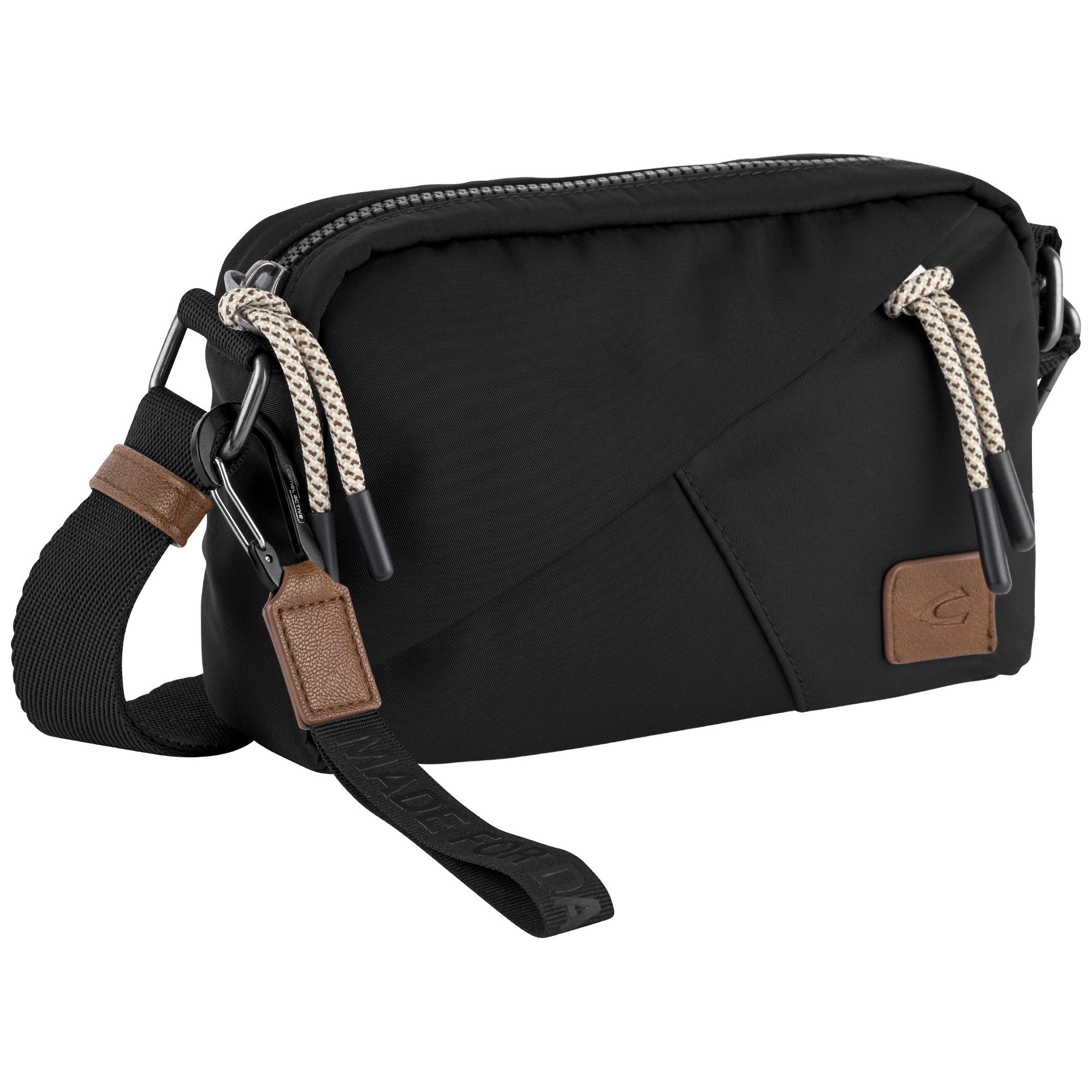 camel active Handtasche Aurum (Set, 2-tlg., abnehmbare Anhänger), aus recyceltem Polyester in Nylonstruktur, leicht & mit feinen Details