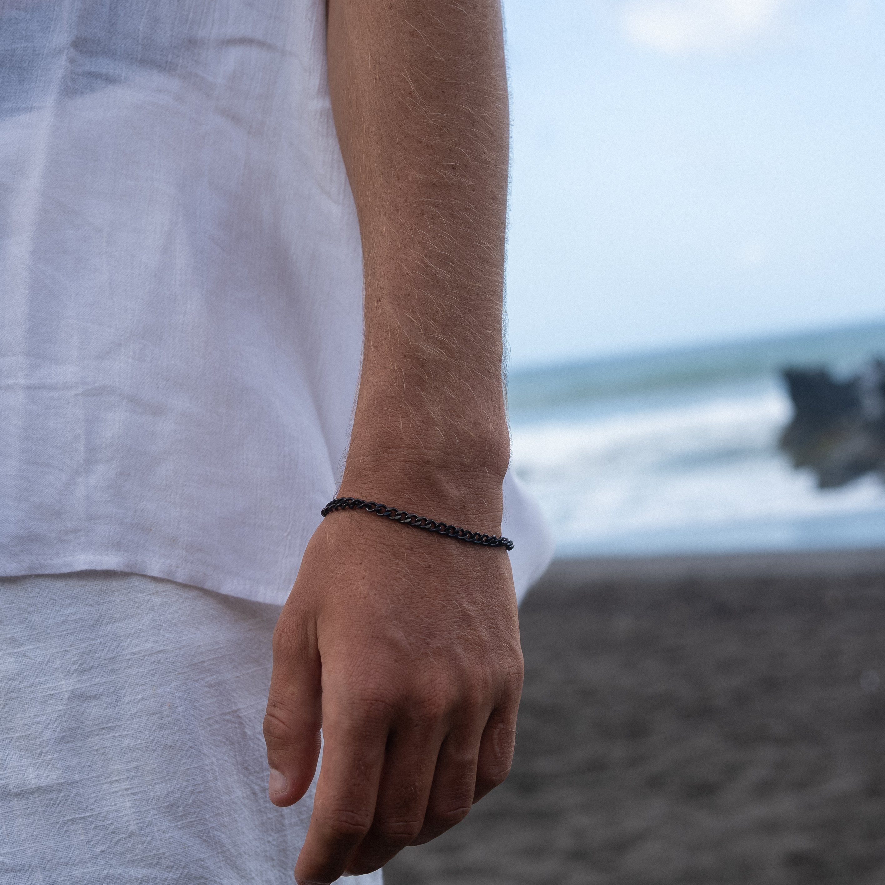Made by Nami Panzerarmband Edelstahl Armband Herren Gliederarmband Edelstahlarmband, Minimalistisch Dezent Rostfrei
