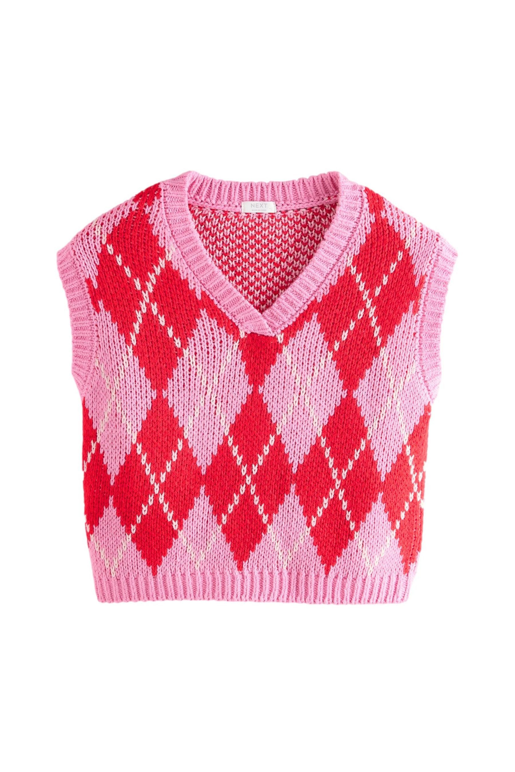 Pullunder Argyle-Strickoberteil