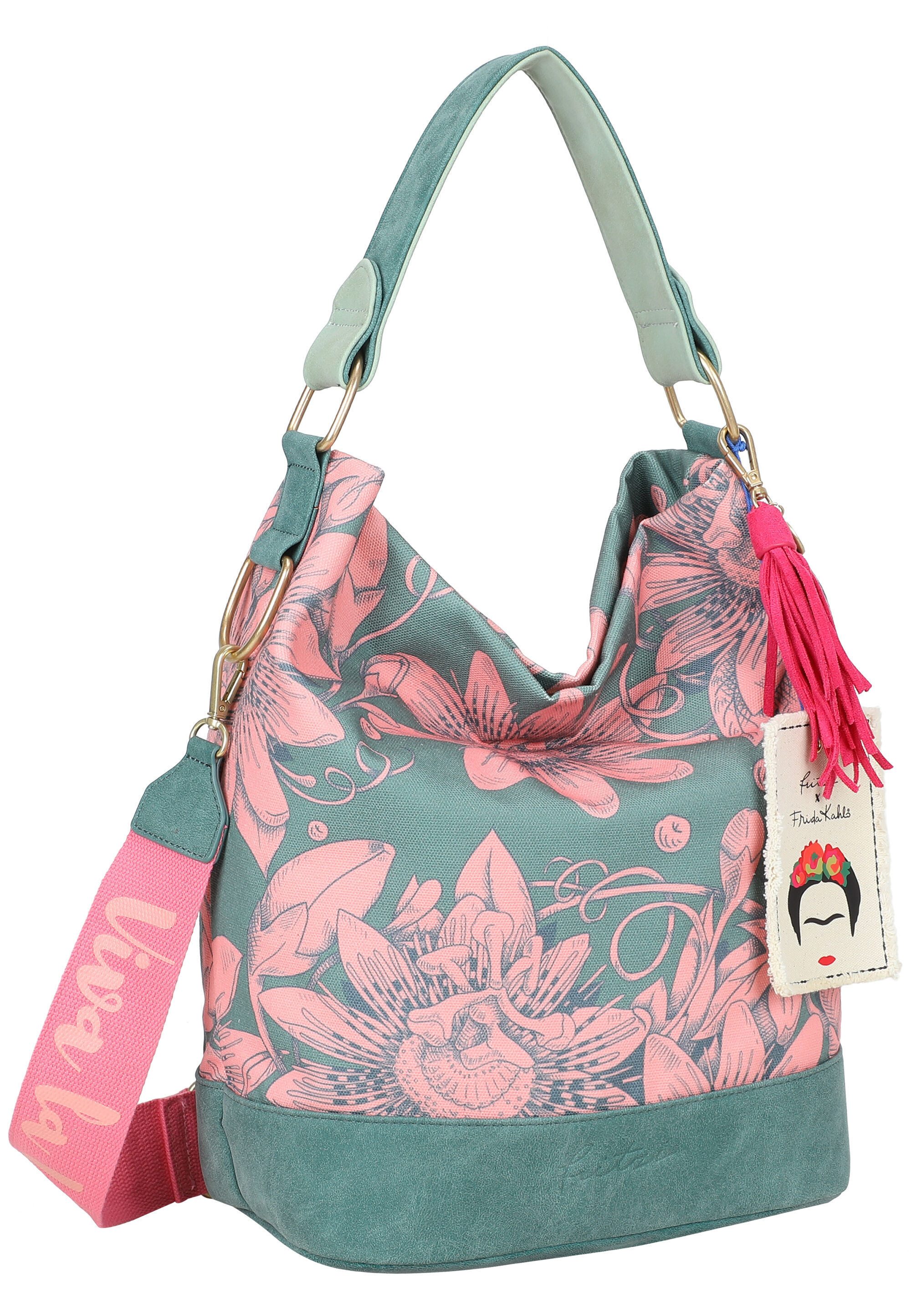 Fritzi aus Preußen Umhängetasche Fritzi x Frida Kahlo, mit Blumenprint – Bild 4 von 5