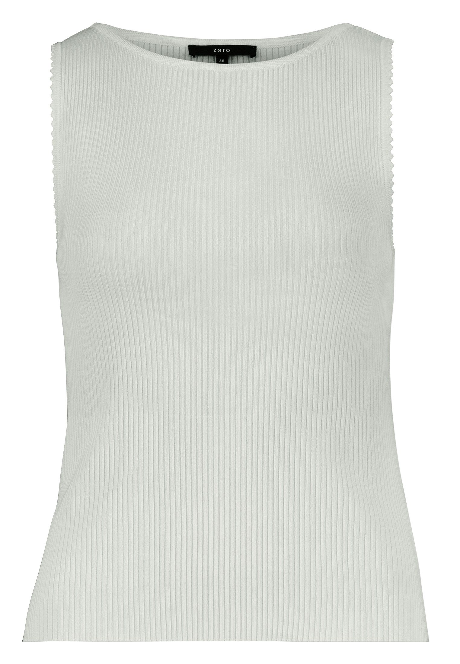 Zero Stricktop Damen ohne Arm mit Wellenkante