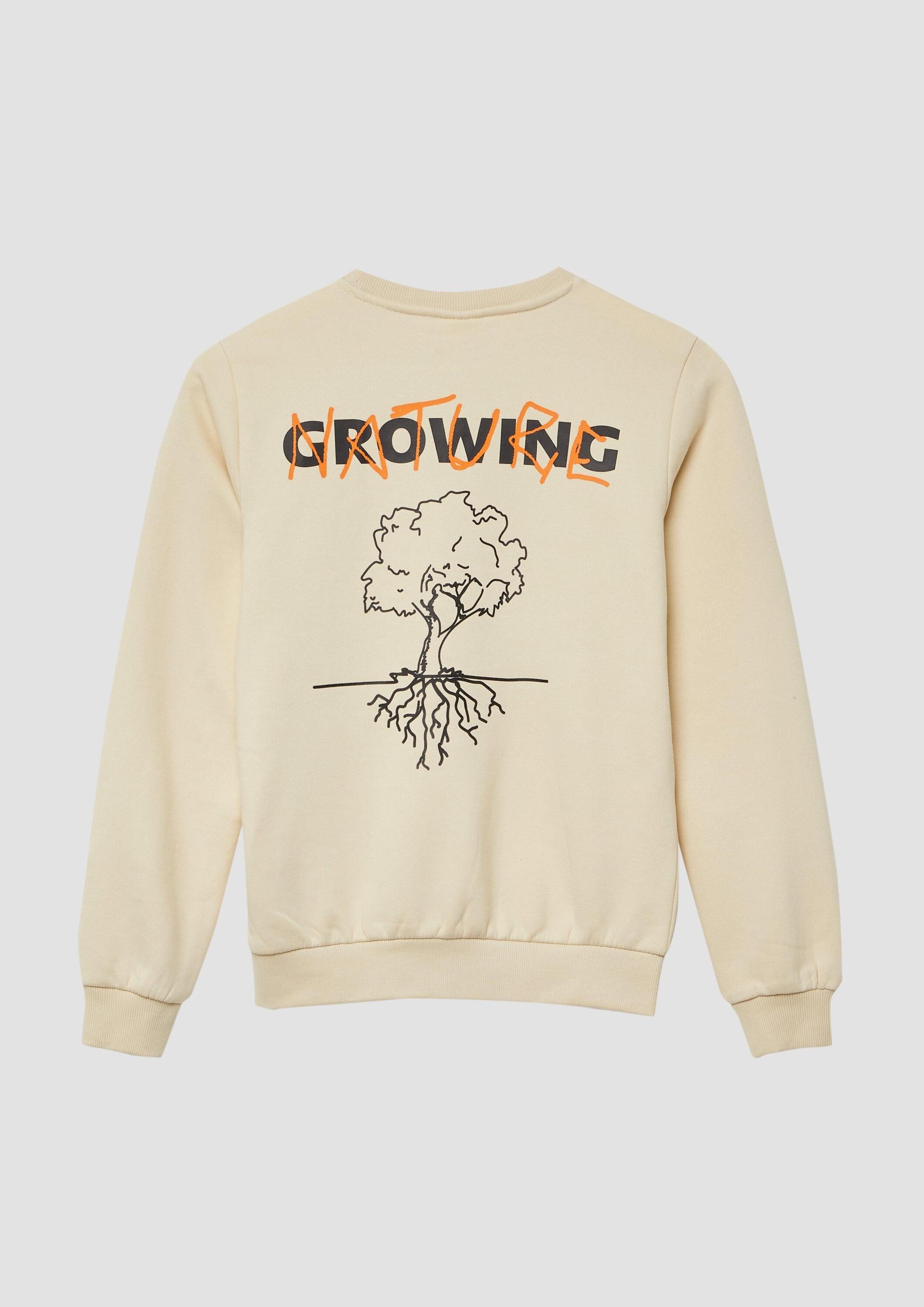 s.Oliver Sweatshirt Sweatshirt Kuscheliges Sweatshirt mit großem Rückenprin günstig online kaufen