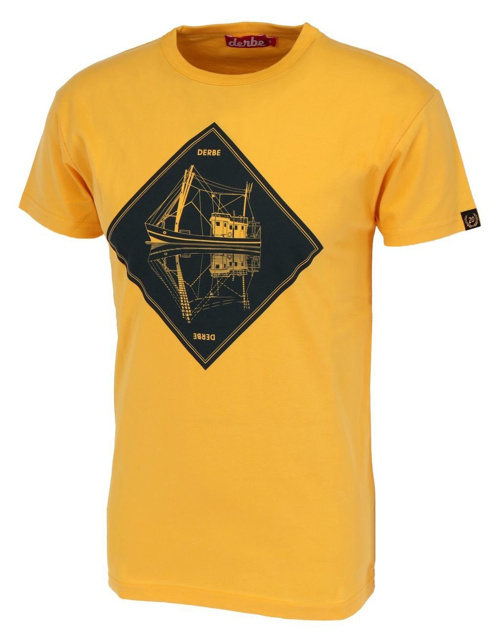 Derbe Print-Shirt Schipp Yellow