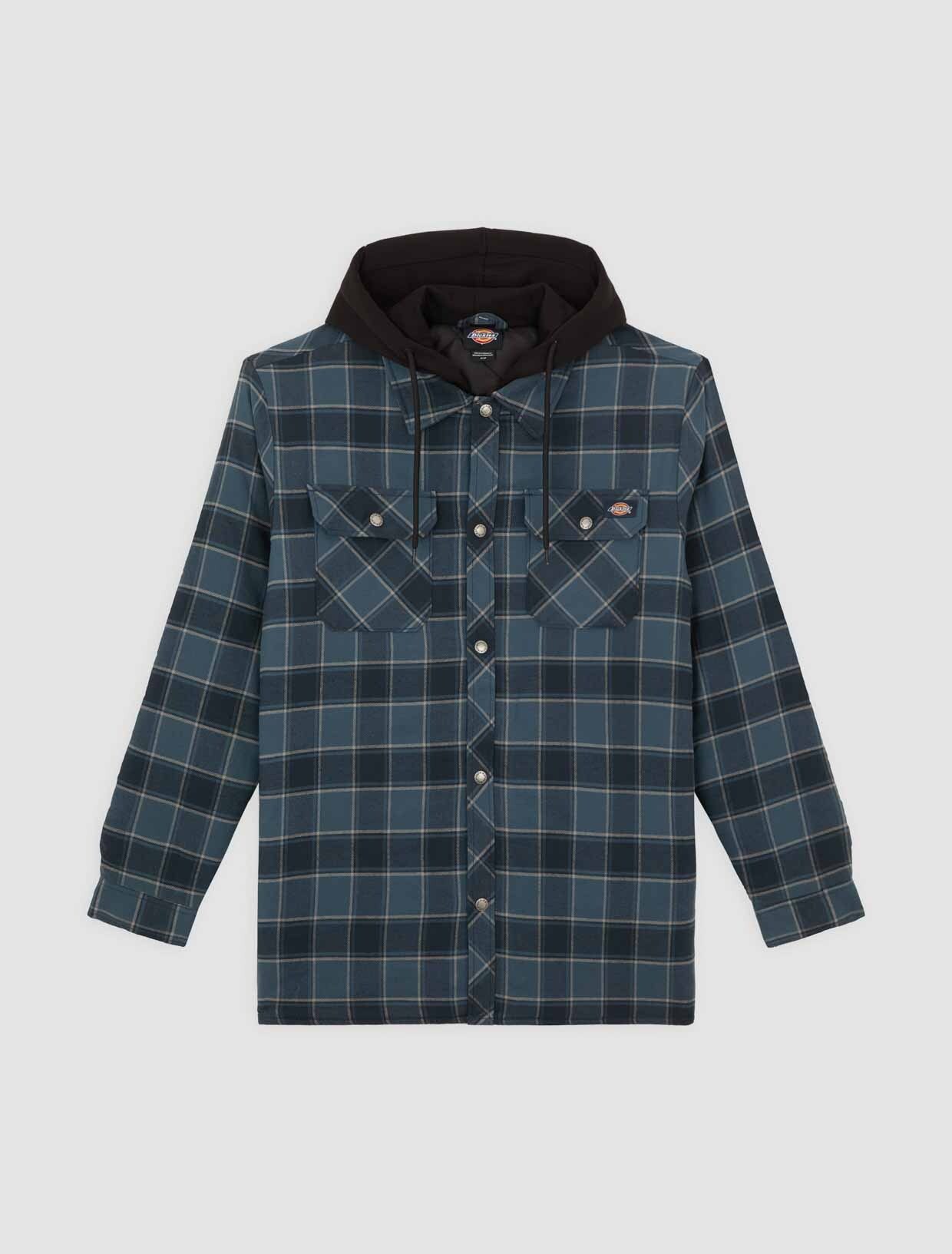 Dickies Funktionshemd Dickies Workwear Hemden FLEECE HOODED FLANNEL SHIRT JACK RELAXED