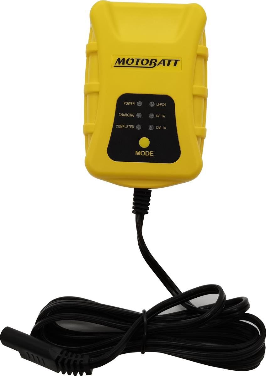 Motobatt A 1 Batterieladegerät Motorrad-Seitenständer Blei-Lithium 1,0 6V/12V Tech