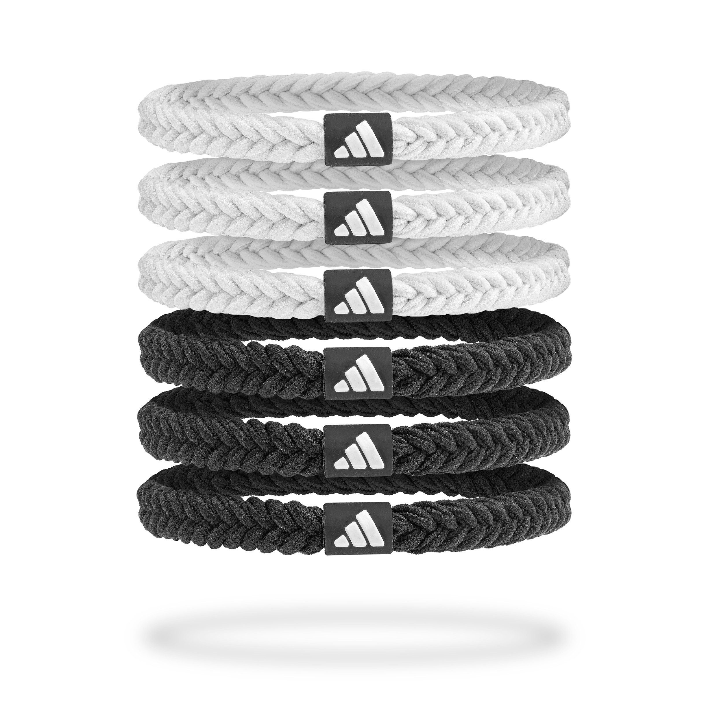 adidas Performance Haargummi Adidas Braided Hair Ties - Black & White, Leicht & bequem – für Sport, Alltag & Training