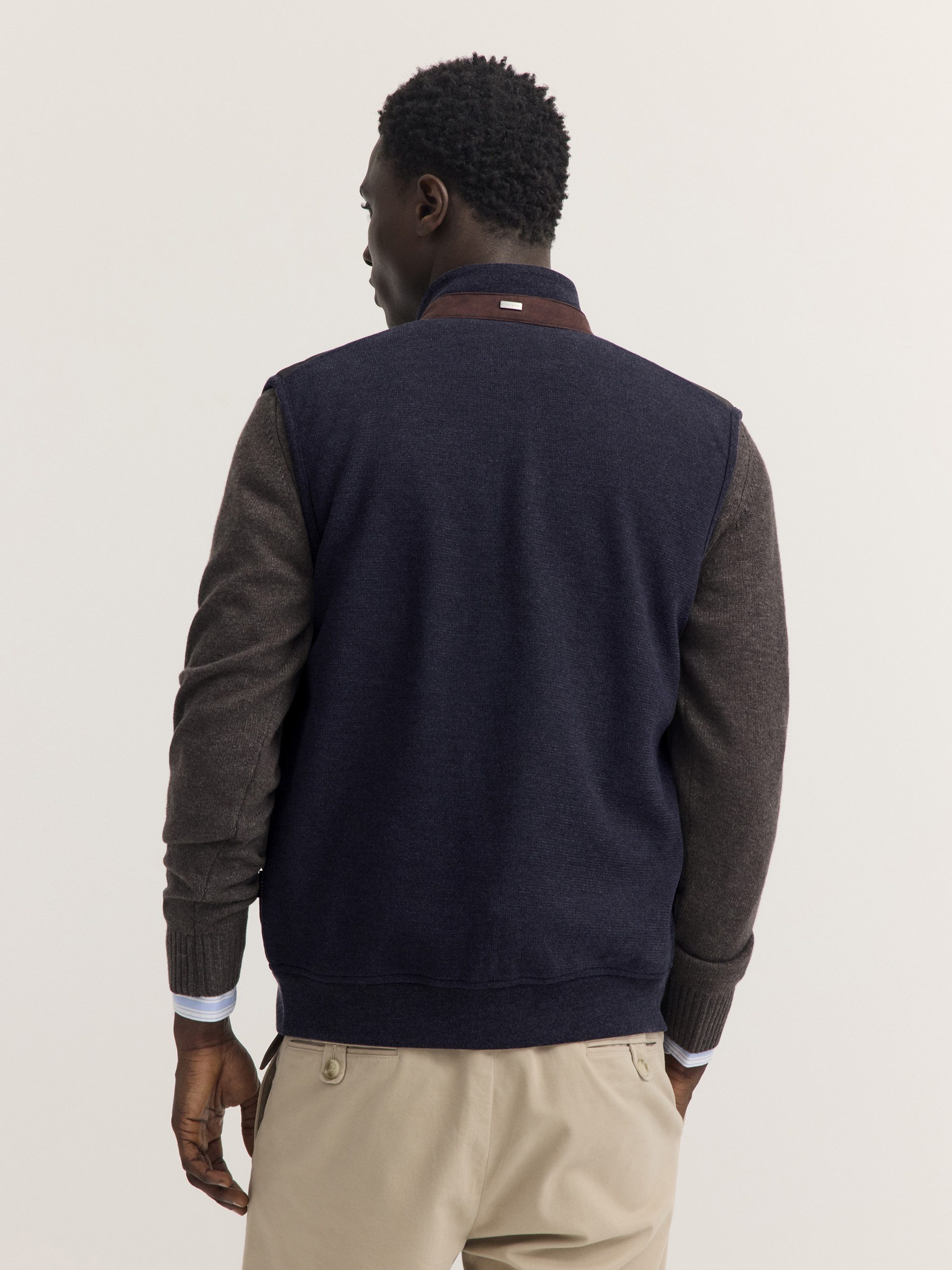 bugatti Strickweste Regular Fit Regular Fit Steppweste Baumwollmix