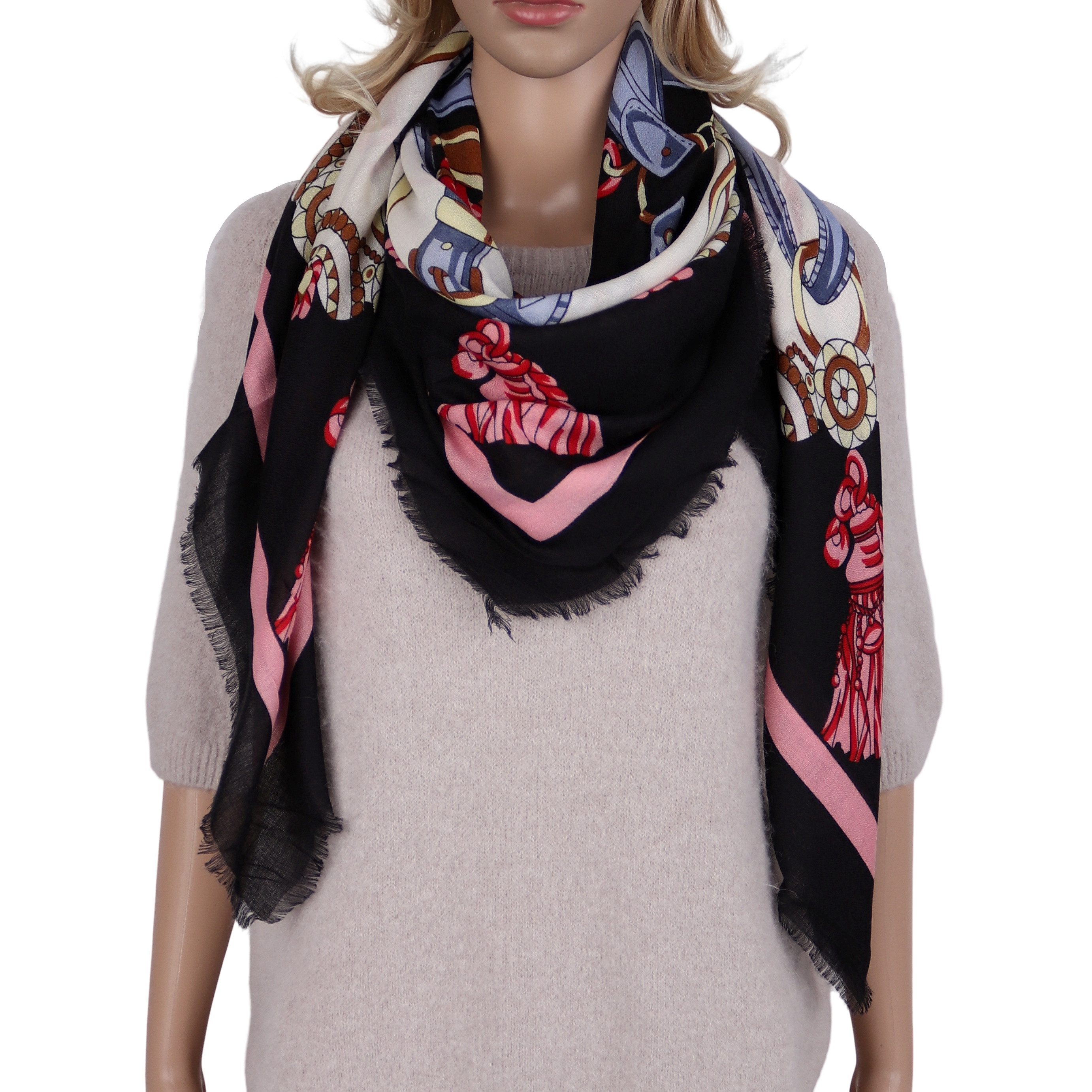 MIRROSI Dreieckstuch weicher Quadratisches Tuch 130x130cm leicht Frühling Sommer, (Neue Kollektion Frühling/Sommer 2026), Trendiges Desgin, leicht und weich