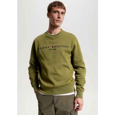 Tommy Hilfiger Sweatshirt TOMMY LOGO SWEATSHIRT mit klassischem Rundhalsausschnitt