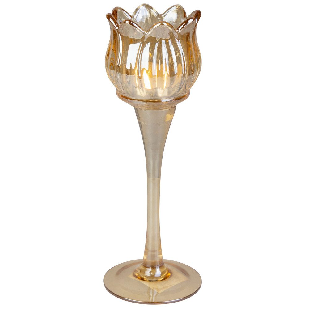 Van Manen Teelichthalter Teelichthalter aus Glas - ca. 7 x 22 cm - 1 Stück