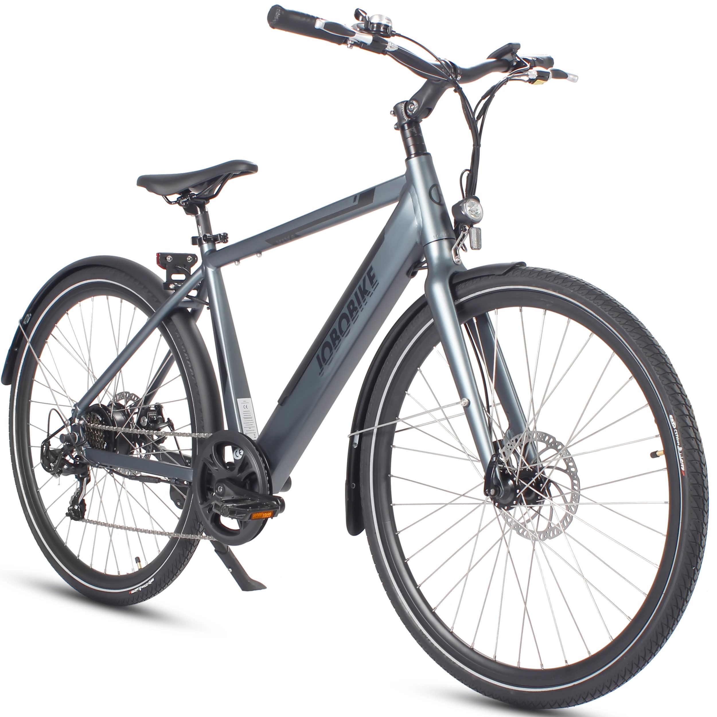 JOBOBIKE E-Bike Cityrad 28'' für Damen Herren, Elektrofahrrad,504Wh, max. 100km, nur 22kg, 7 Gang Shimano, Kettenschaltung, Heckmotor, 504 Wh, (abnehmbarer Akku), Pedelec mit Diamantrahmen, E-Citybike, bis 120kg, ab 160cm