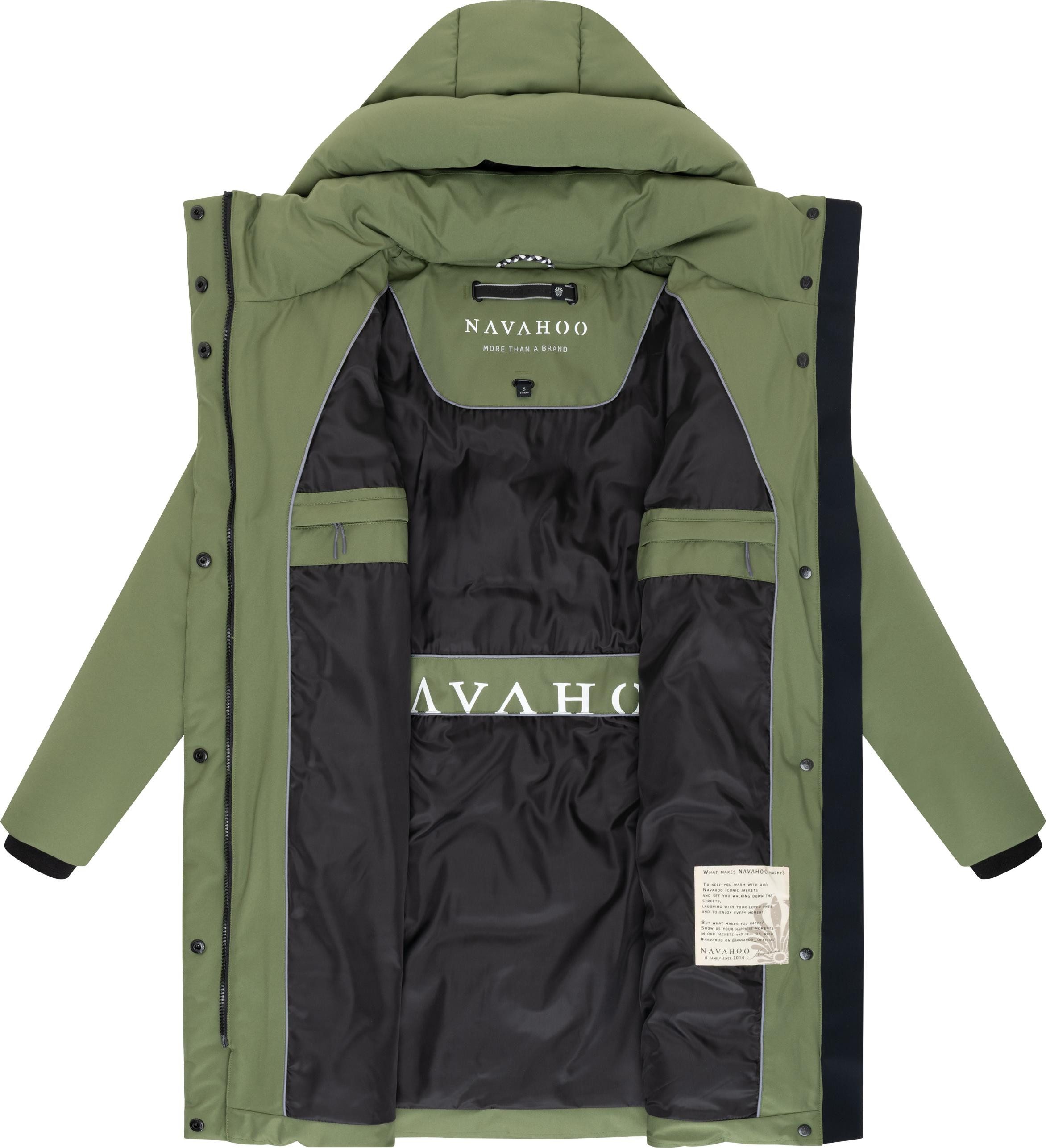 Navahoo Wintermantel Gipfelspass XIV Warmer Winterparka mit Taillengürtel