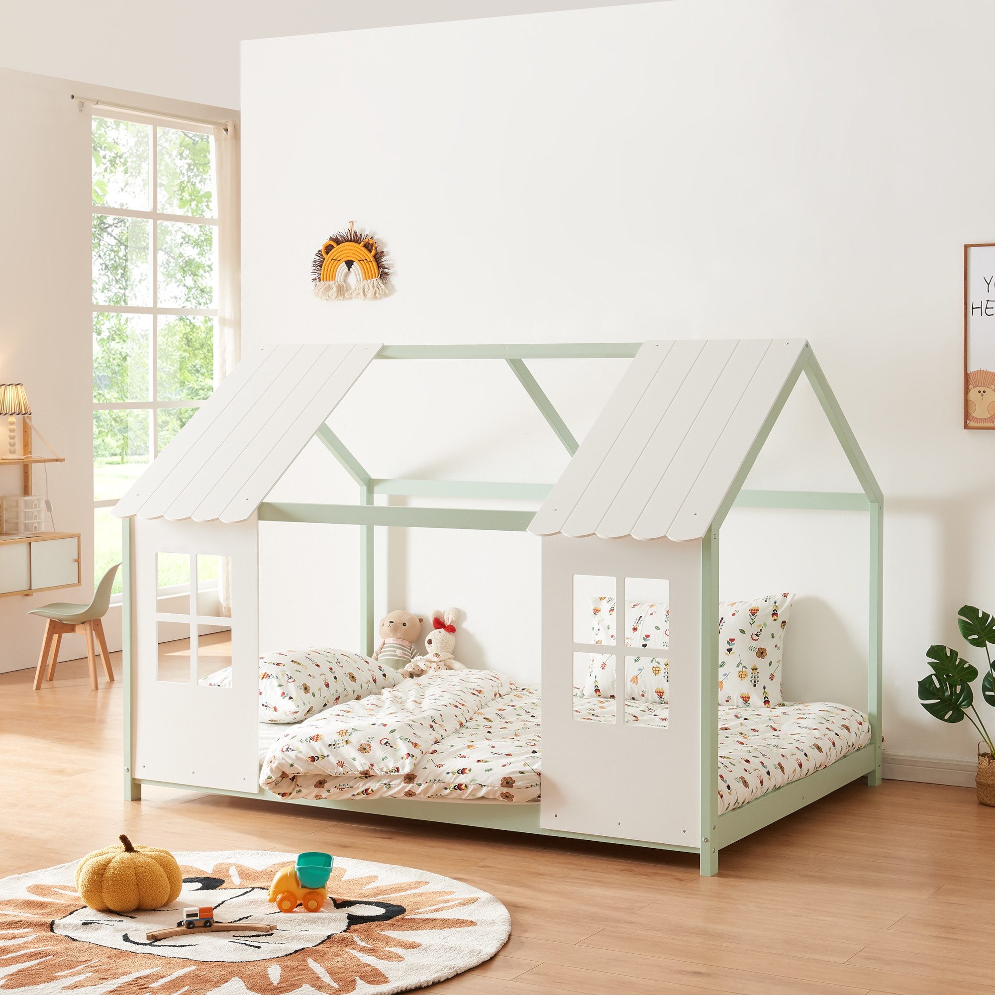 en.casa Kinderbett, »Tostedt« Halboffenes Design 120x200cm günstig online kaufen