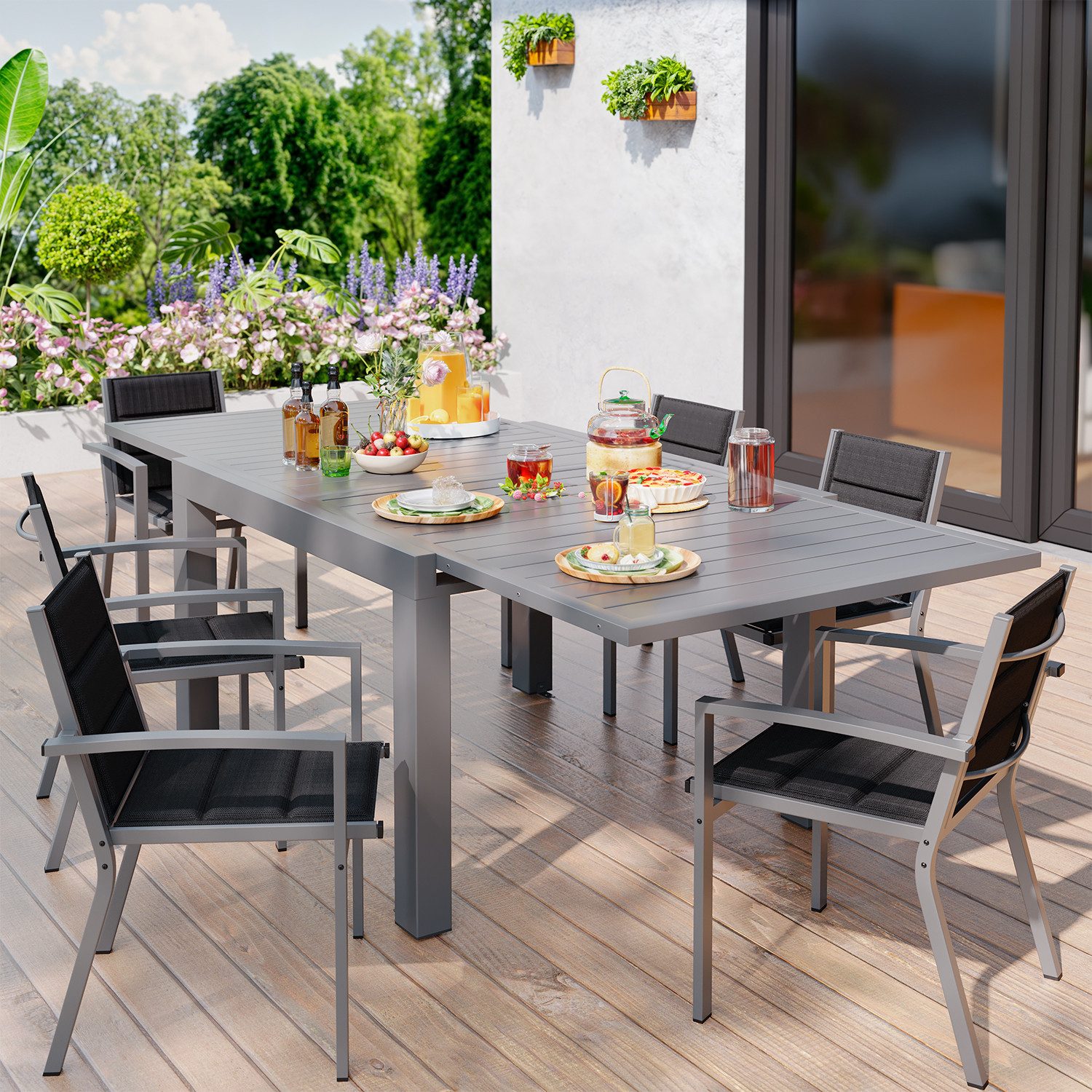 Furnicopia Gartenstuhl, Aluminium Stapelstühle 160 kg Tragkraft, Esszimmers günstig online kaufen