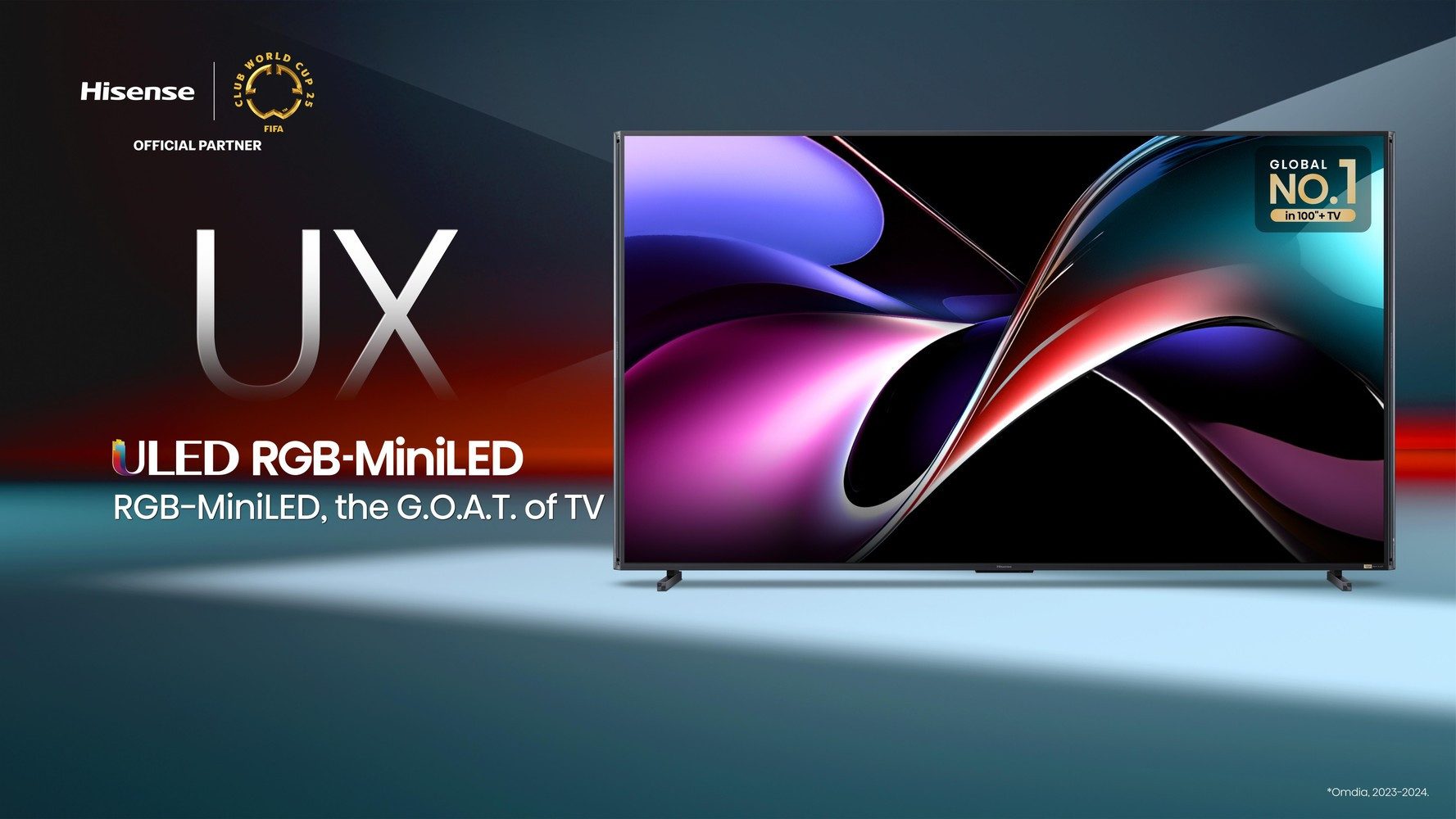 Hisense 100UXQ Mini-LED-Fernseher (100 Zoll, 4K Ultra HD)
