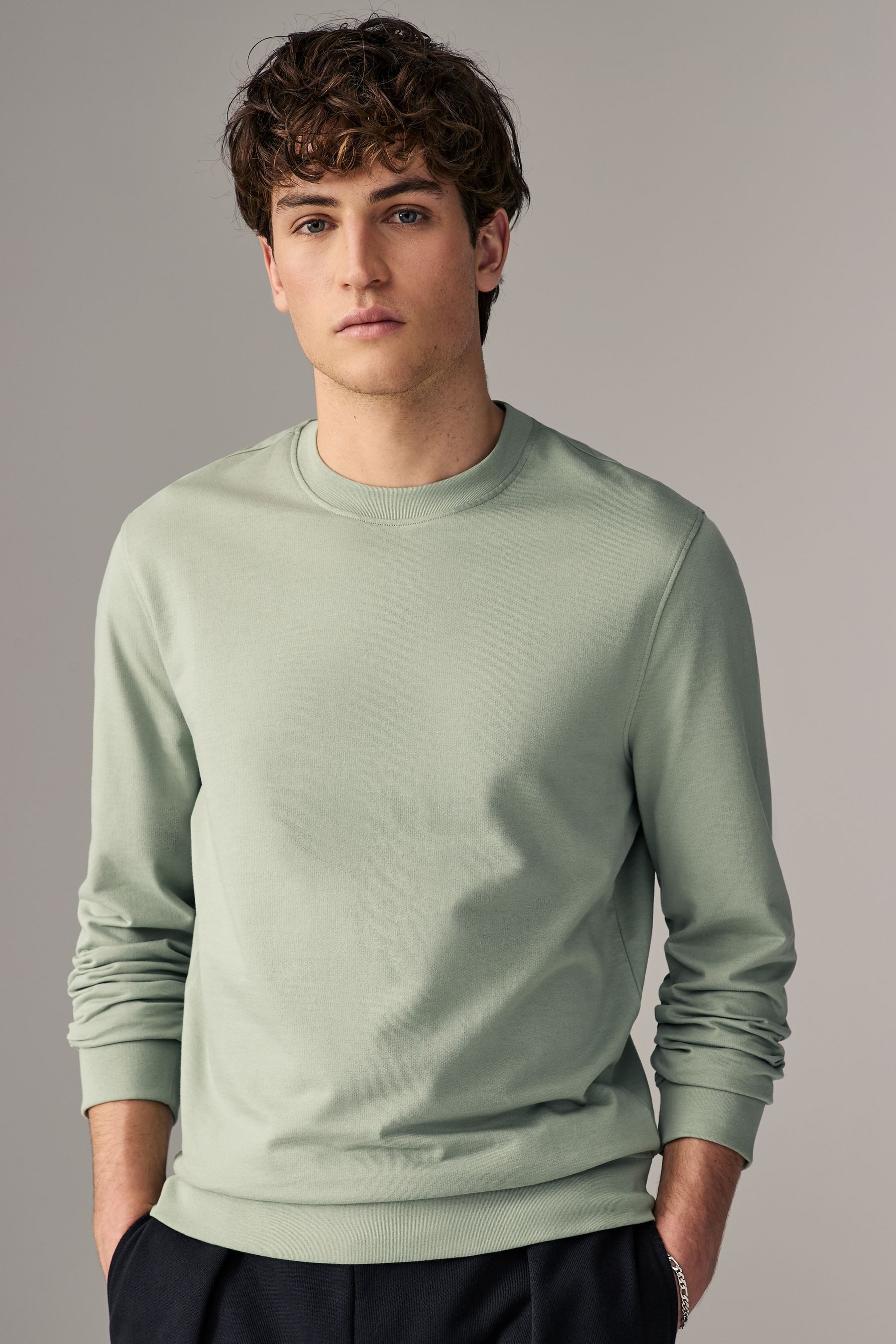 Next Sweatshirt Leichtes Sweatshirt mit Rundhalsausschnitt (1-tlg) – Bild 5 von 5