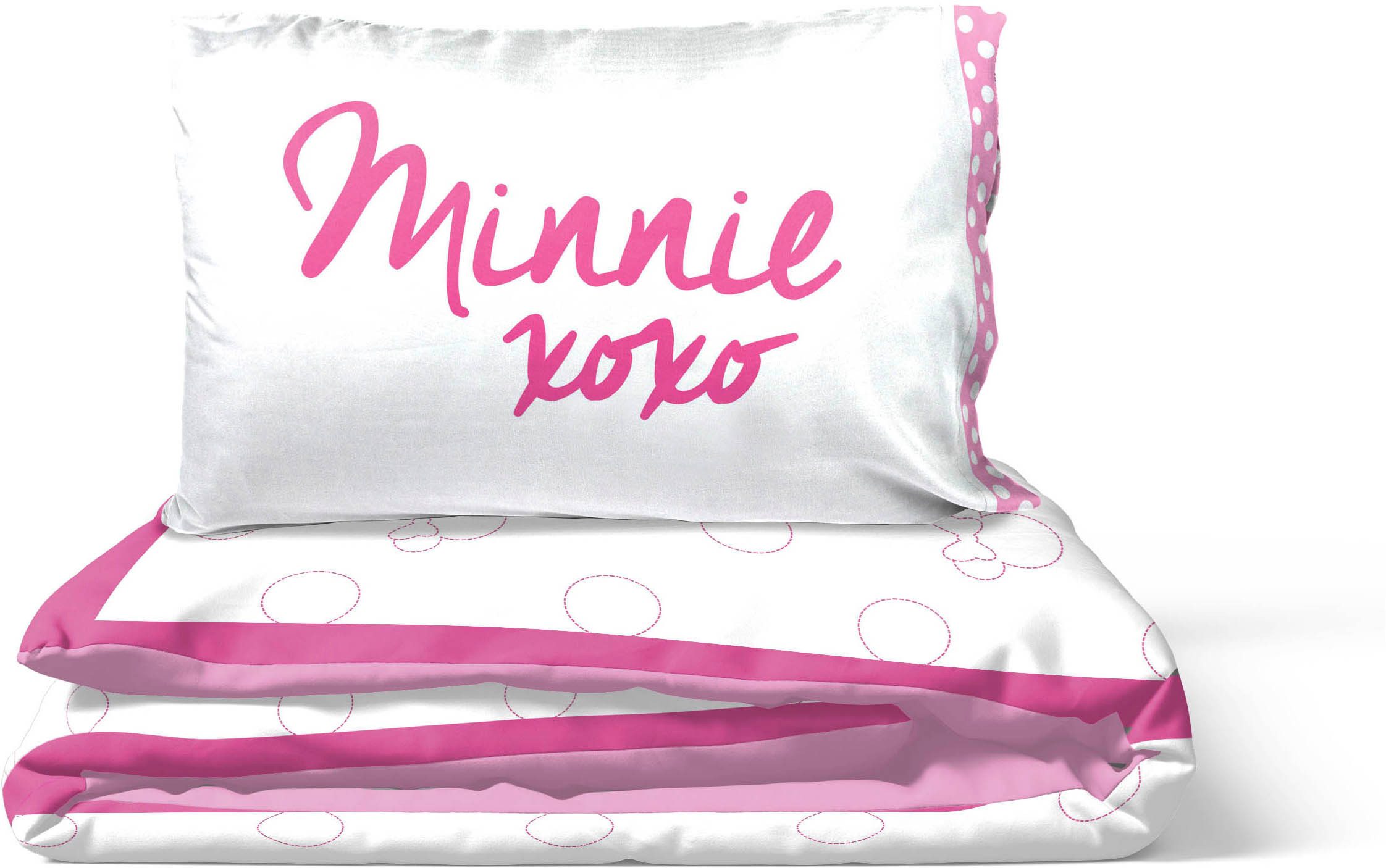 Disney Kinderbettwäsche Disney Minnie Mouse XOXO, Linon, 2 teilig, 100% Baumwolle – Bild 5 von 5