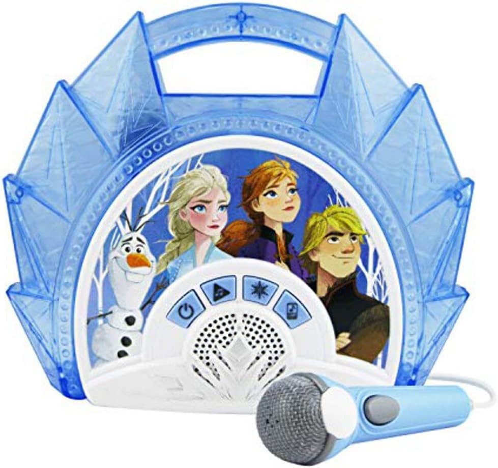eKids Disney Die Eiskönigin 2 – Karaoke Maschine mit Mikrofon und Bluetooth Karaoke-Maschine (Bluetooth, einfache und kindgerechte Bedienung mit großen Tasten)