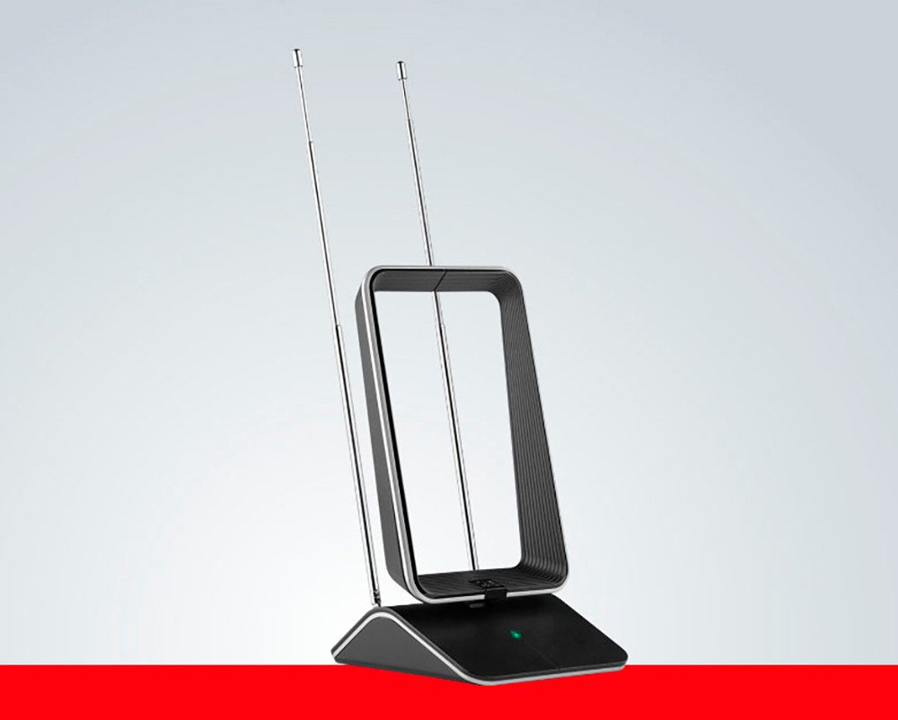 One for All SV9465-5G Innenantenne (DVB-T, DVB-T2, für Innenbereich), Autom. Gain Control Antenne