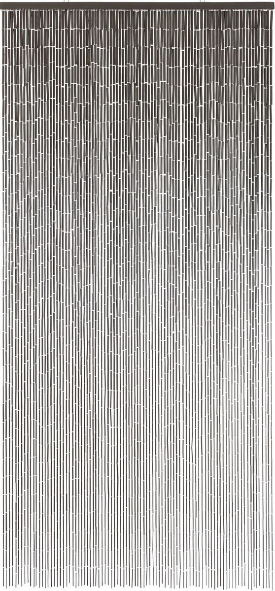 CONACORD Türvorhang Decona Taupe Dekovorhang, Hakenaufhängung, halbtransparent, 90 x 200 cm, Bambus - blickdicht dank hoher Stranganzahl