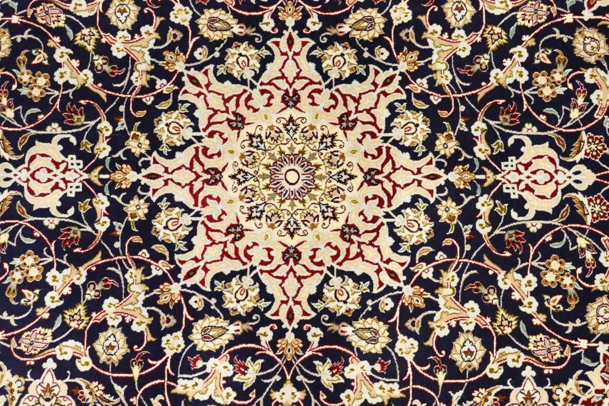Isfahan Handgeknüpfter rechteckig, Nain Orientteppich, Orientteppich 155x234 Seidenkette Höhe: Trading, 6 mm