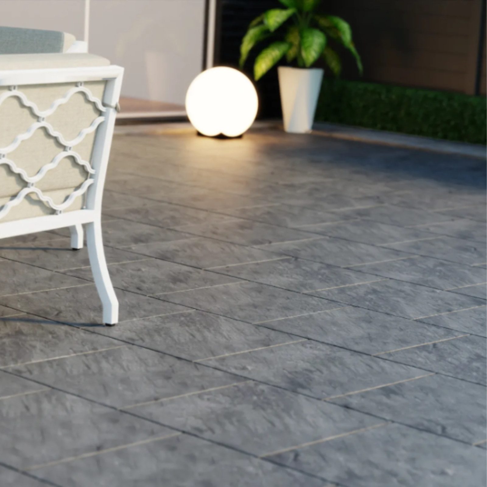 HORI Terrassenplatte HORI Terrassenplatten Feinsteinzeug Steinoptik, Boden für Outdoor, Feinsteinzeug 60x60, Dunkelgrau, Feinsteinzeug, Massiv, Rutschhemmend