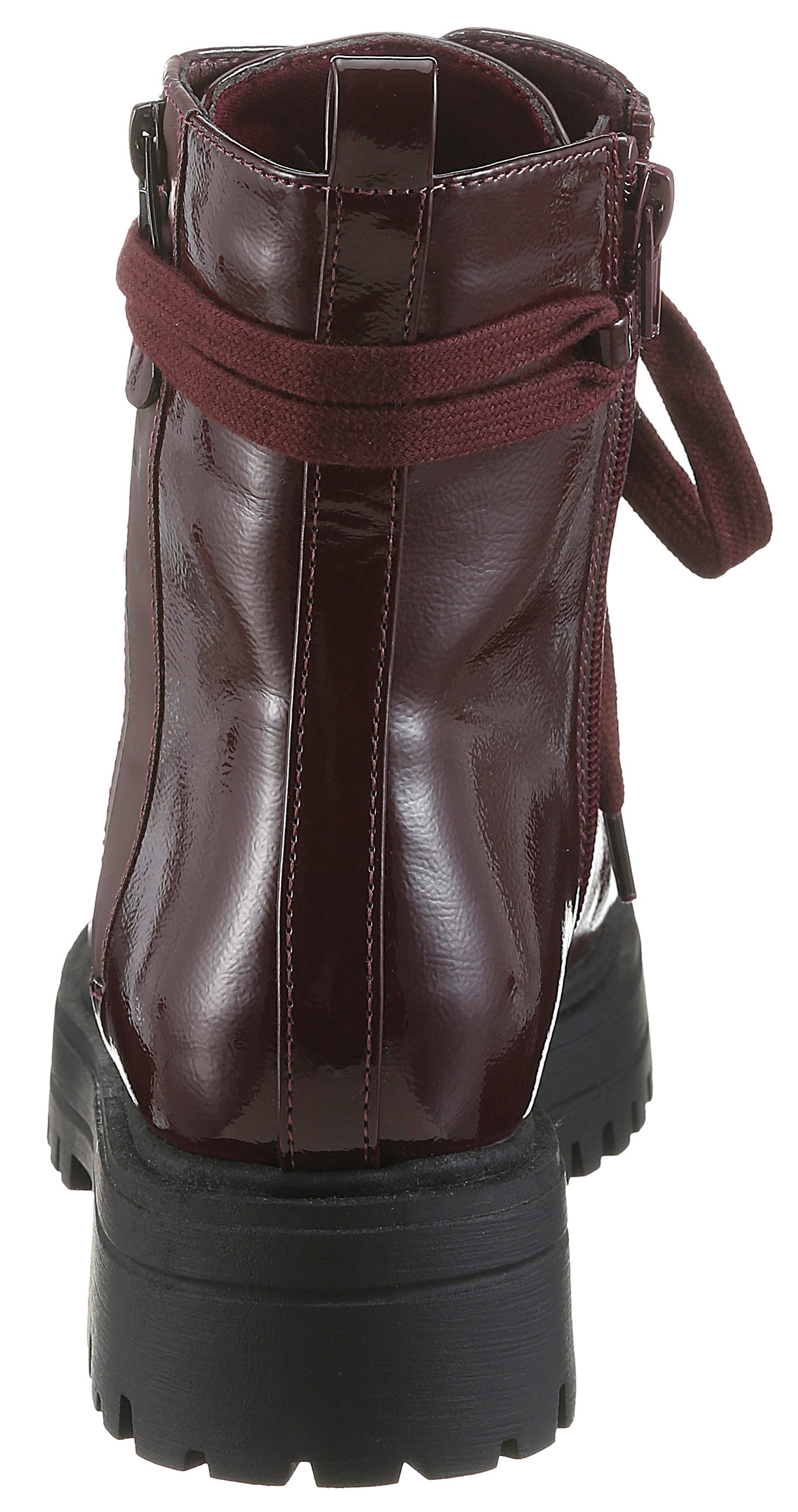 Aniston SHOES Schnürboots Ankle Boots mit Reißverschluss, in Glanz-Optik - NEUE KOLLEKTION – Bild 4 von 5