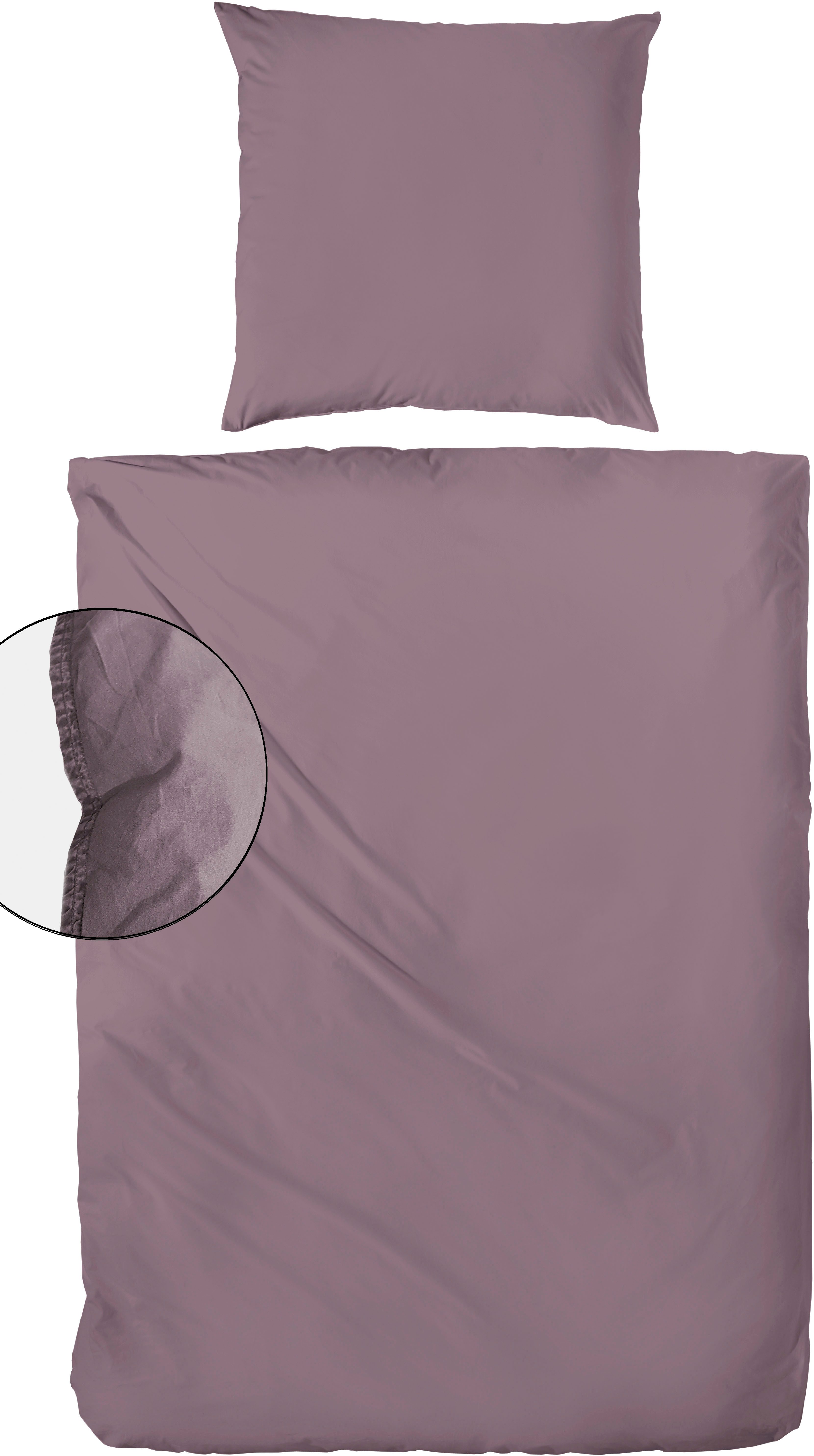 Primera Bettwäsche Primera Stone-Washed Flanell, Flanell, 2 teilig, Bettwäsche aus samtig weicher angerauter Baumwolle, ab Gr. 135x200 cm
