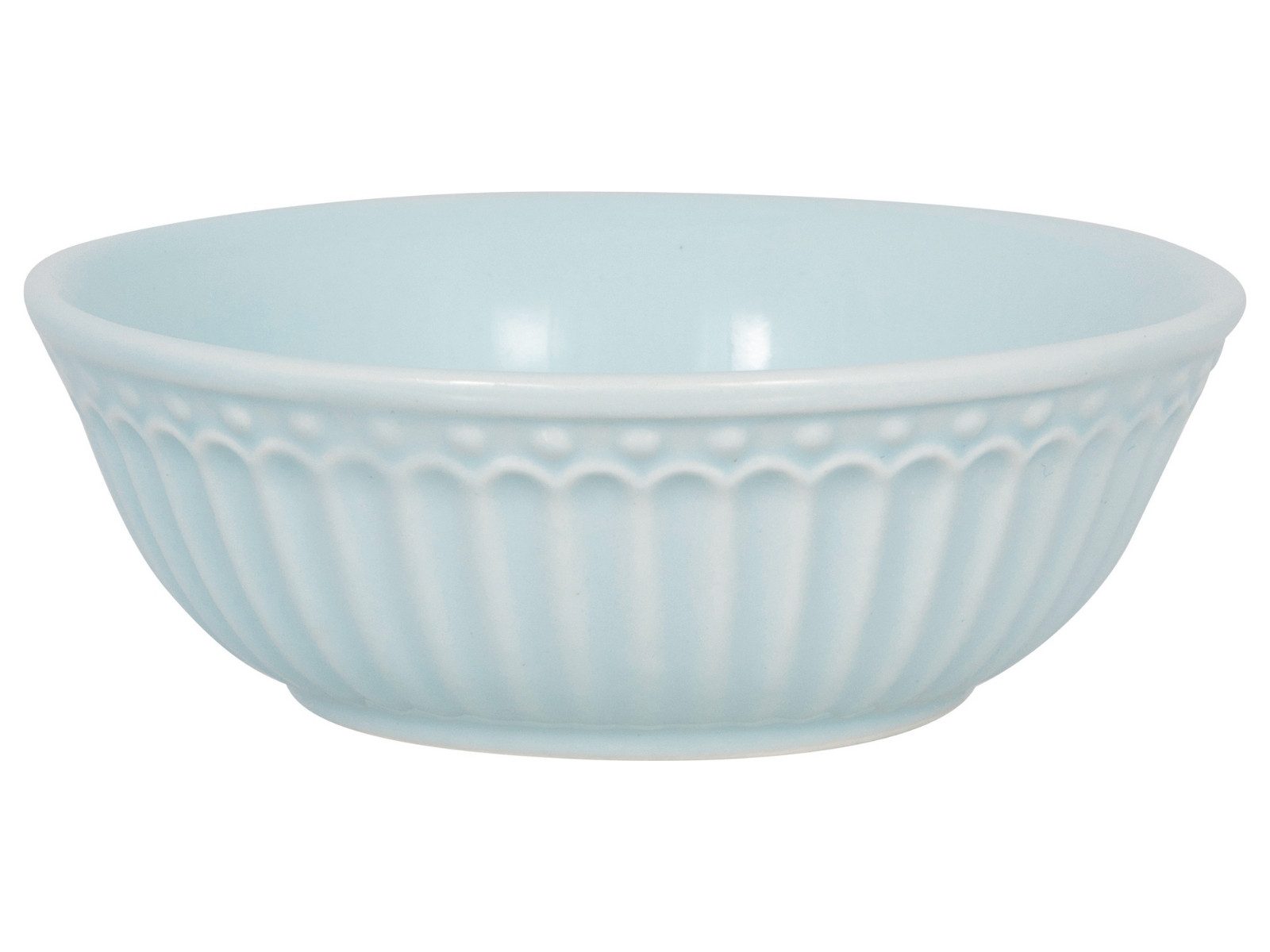 Greengate Schale Alice Sojaschale pale blue 9cm, Steingut, (Schalen & Schüsseln)