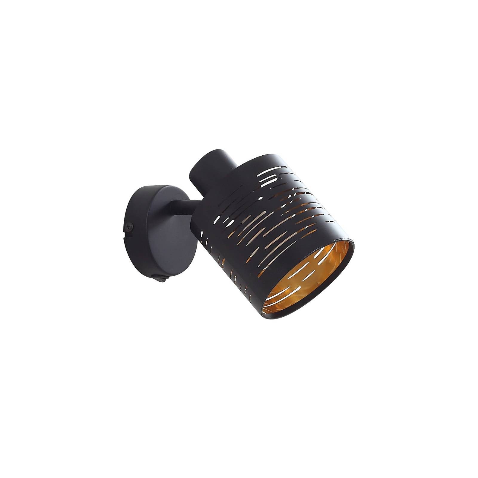 Lindby Wandleuchte Iolyn, Kunststoff Schwarz IP20, 1 x 10 W