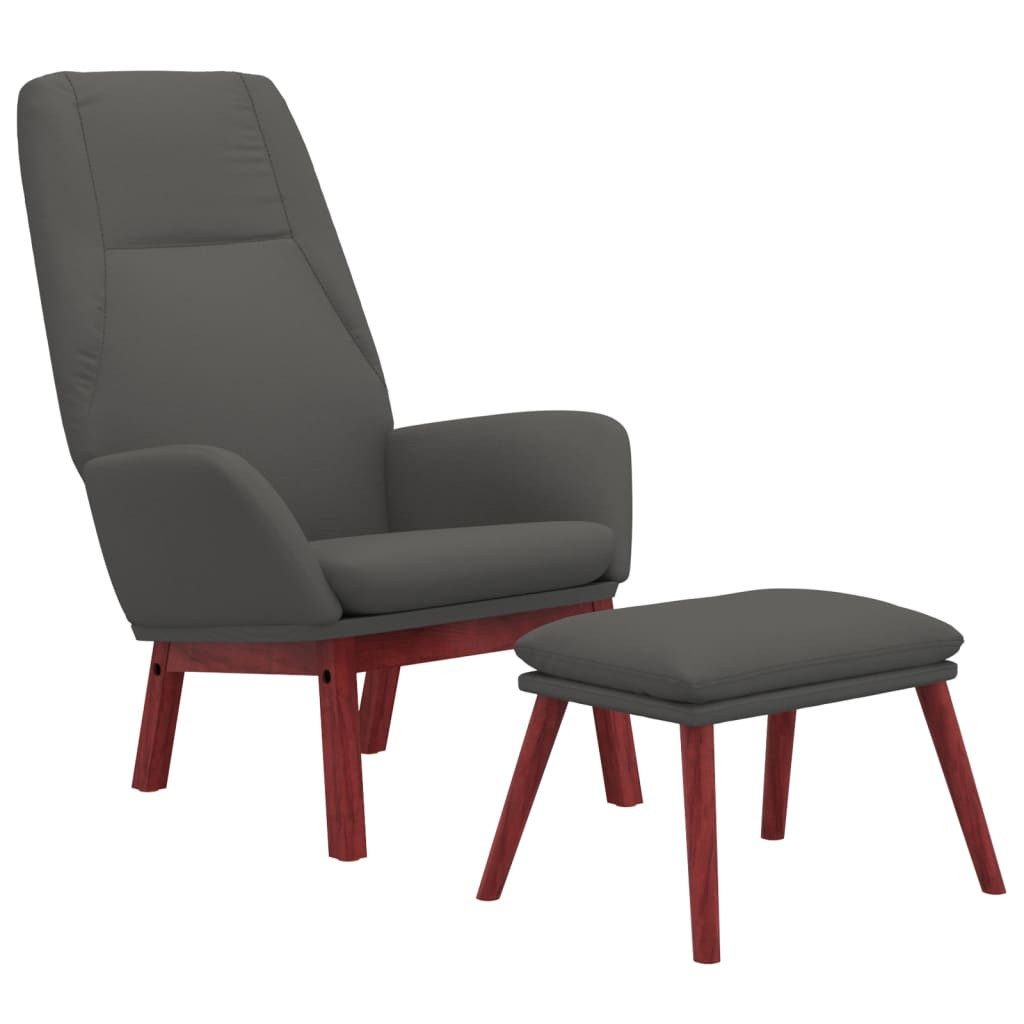 vidaXL Sessel Relaxsessel mit Hocker Dunkelgrau günstig online kaufen