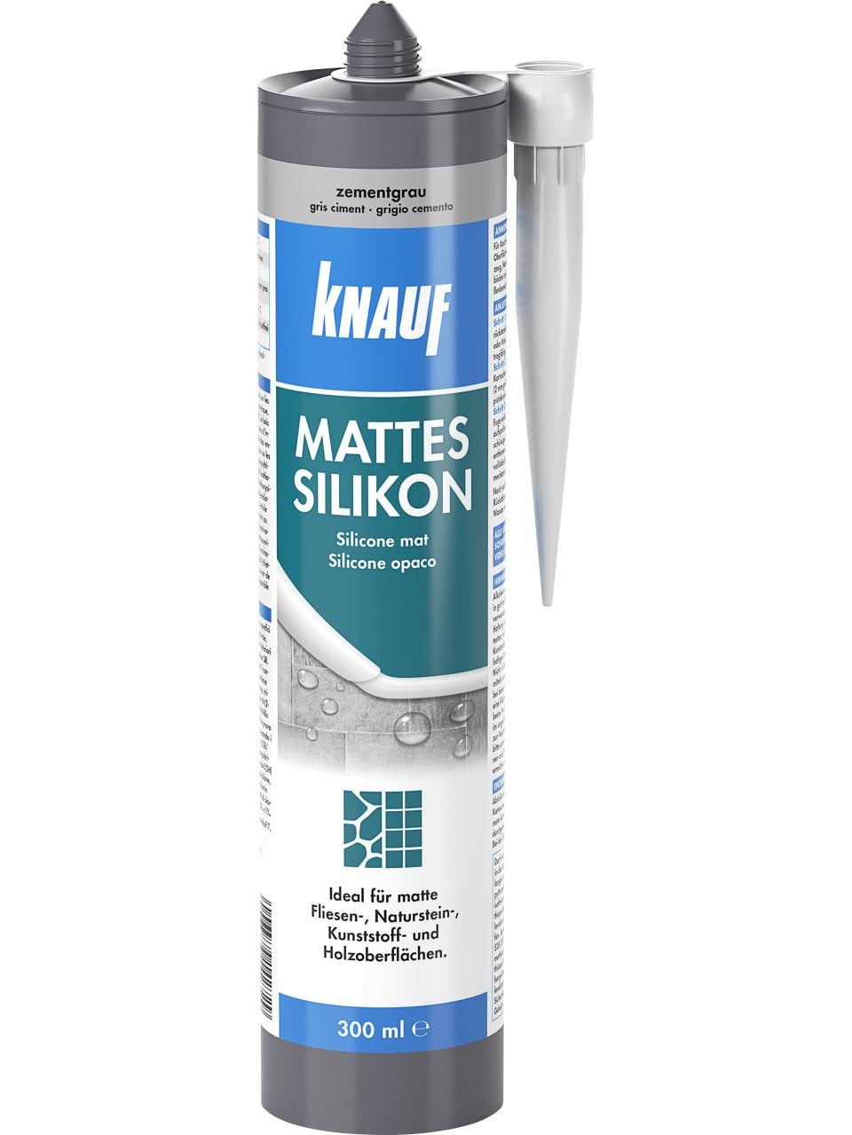 KNAUF Silikon Knauf Mattes Silikon zementgrau 300 ml
