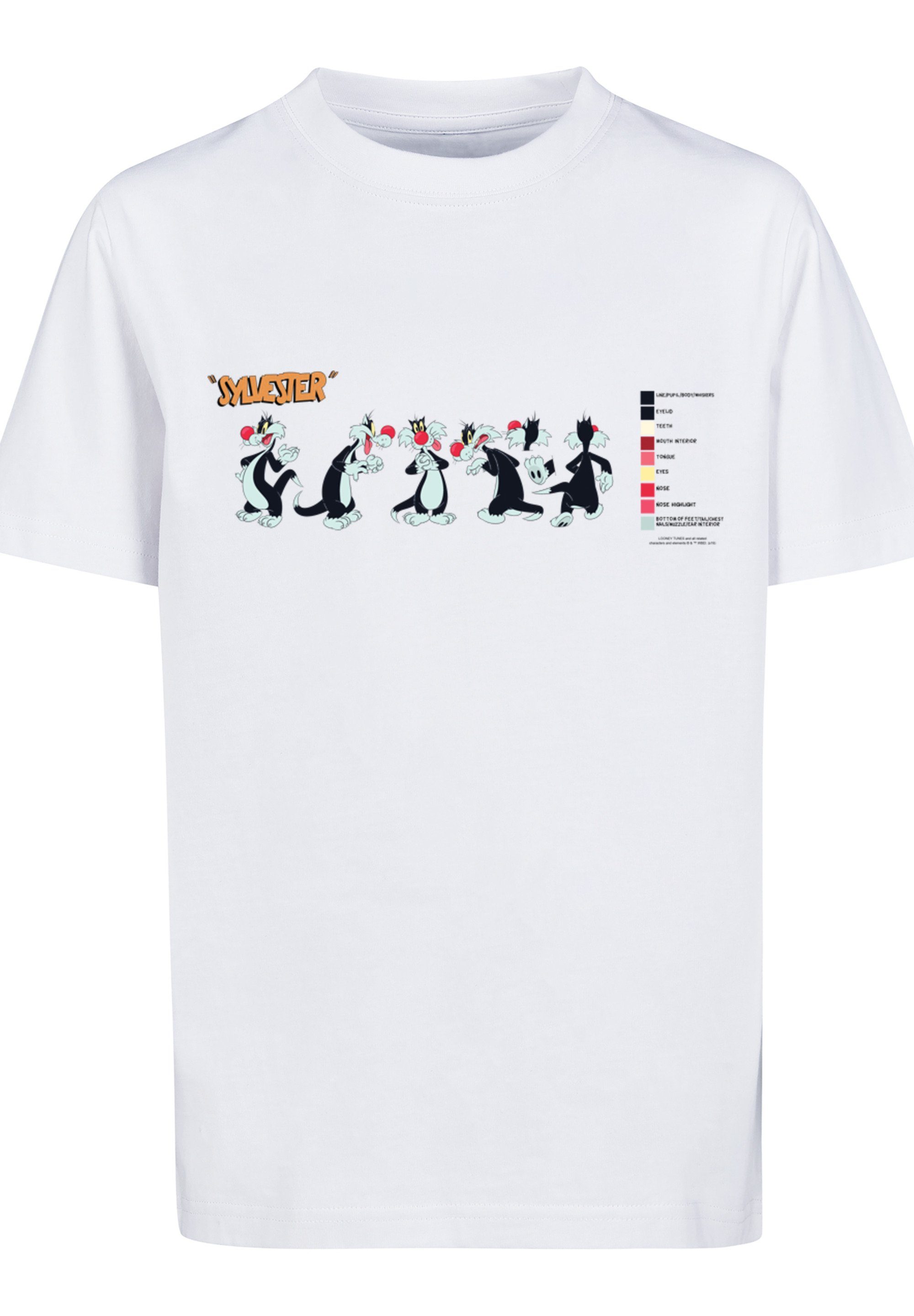 F4NT4STIC Kurzarmshirt Kinder Looney Tunes Sylvester Colour Code with Kids Basic Tee (1-tlg)