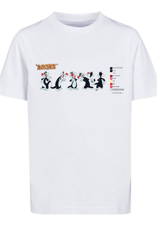F4NT4STIC Kurzarmshirt Kinder Looney Tunes Sylvester Colour Code with Kids  Basic Tee (1-tlg)