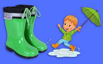 Sarcia.eu Grüne Gummistiefel Regenstiefel Regenschuhe für Kinder LEMIGO 20 EU Gummistiefel