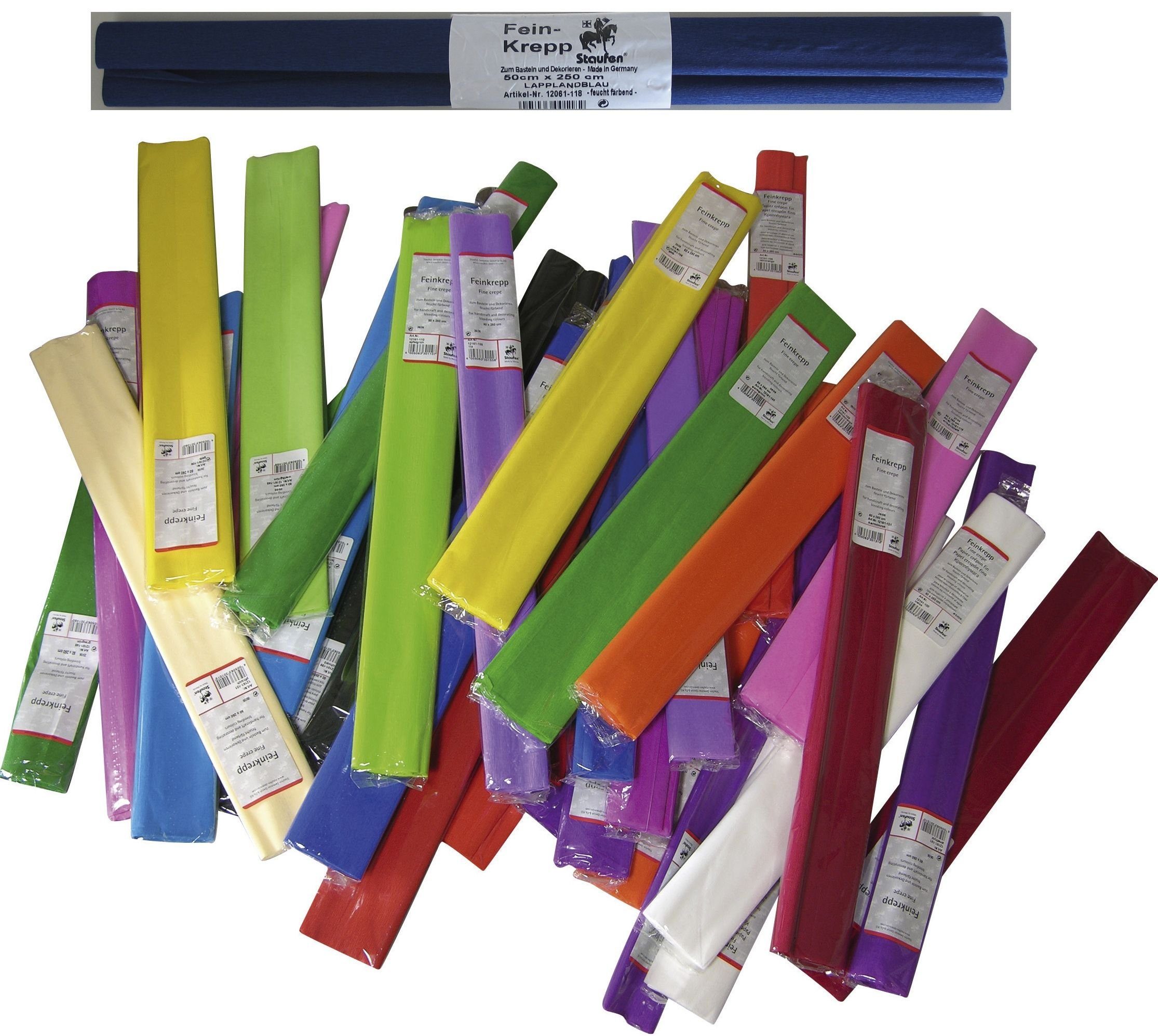 Werola Druckerpapier 10x Feinkrepppapier - 50 x 250 cm, primel