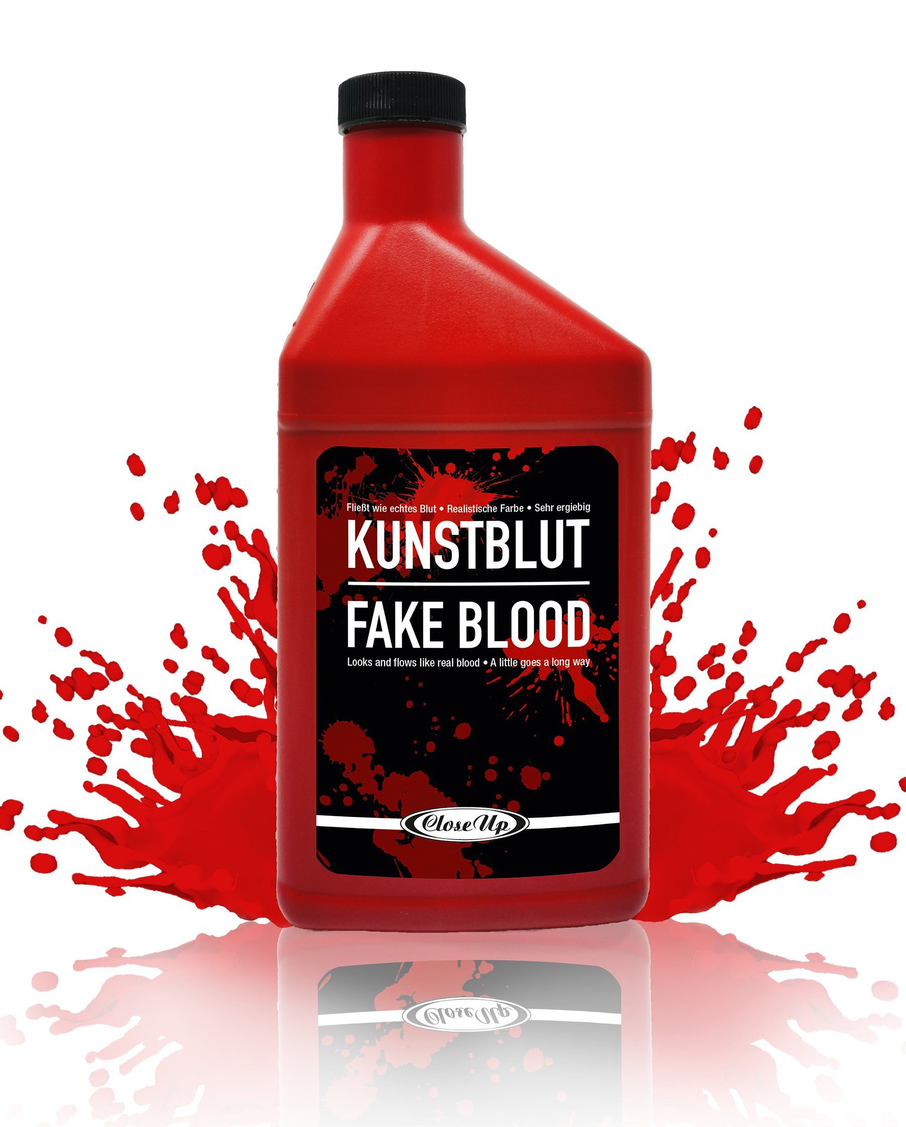 Close Up Kostüm Flasche Kunstblut TheaterBlut Filmblut rot 473 ml, Halloween