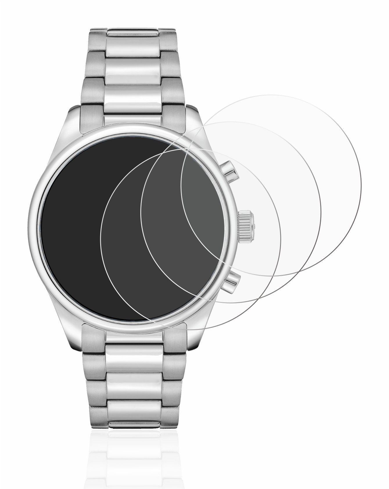 Savvies Displayschutzfolie Schutzfolie für Hugo Boss Chronograph 58114171, 6 Stück, Displayschutz Schutz Folie Klar Transparent
