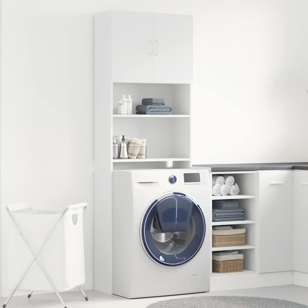 vidaXL Waschmaschinenumbauschrank Waschmaschinenschrank Weiß 64x24x190 cm günstig online kaufen